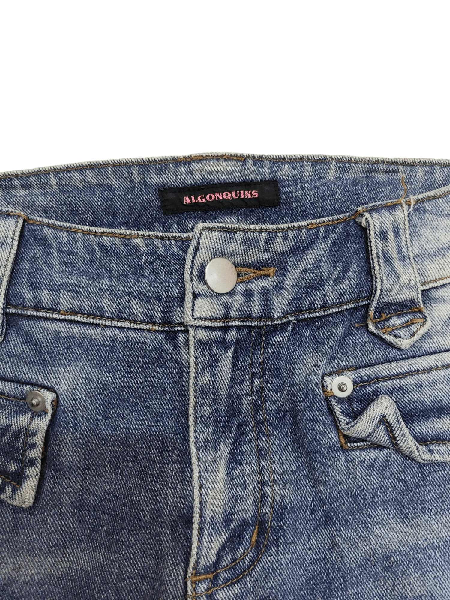 Designer × Japanese Brand Algonquins Wide Leg Zipper Low Rise Unisex PantsDenim Size US 30 / EU 46 - 10 Thumbnail