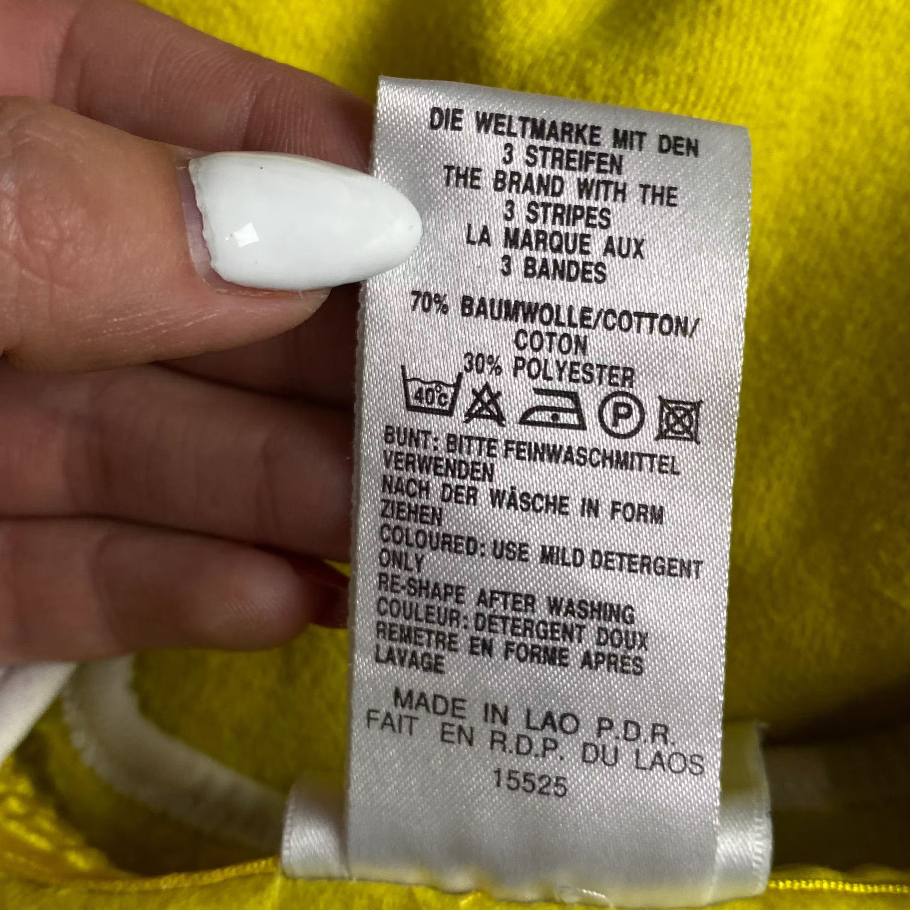 Adidas × Vintage Mens Sweatshirt Adidas Vintage Yellow Size M V Neck Size US S / EU 44-46 / 1 - 6 Thumbnail