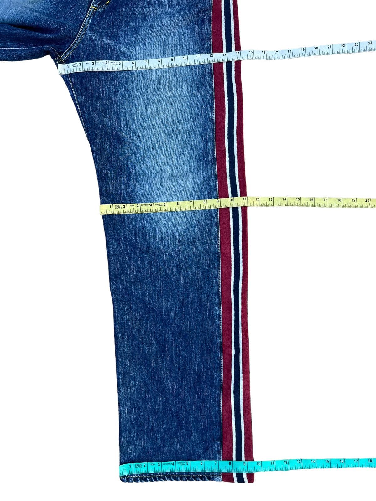 Swagger × Vintage Vintage Swagger Japan Side Striped Denim Hybrid Jeans Size US 32 / EU 48 - 4 Thumbnail
