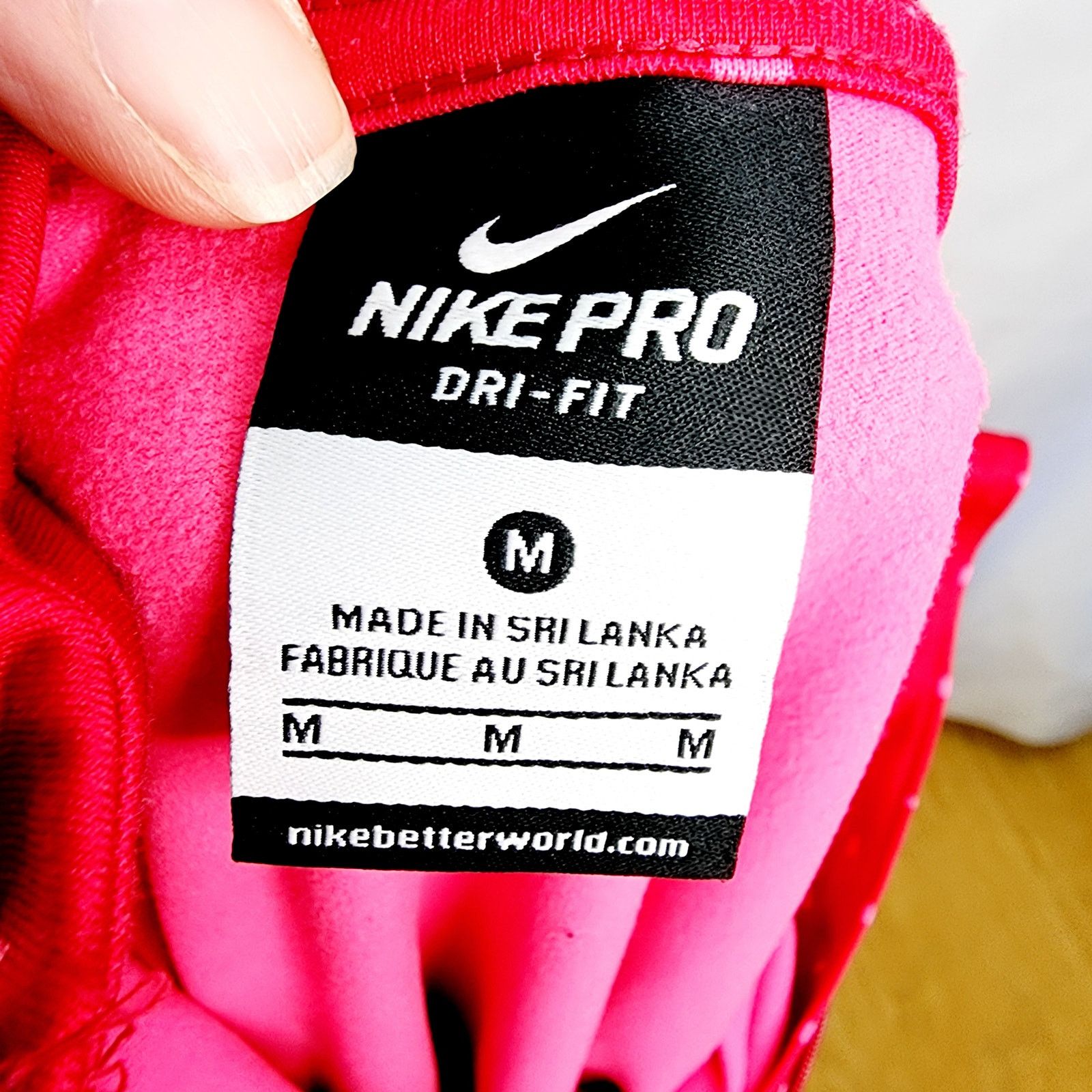 Nike Nike Pro Dri Fit Fuchsia Geometric Pullover Running Top Size M / US 6-8 / IT 42-44 - 2 Thumbnail