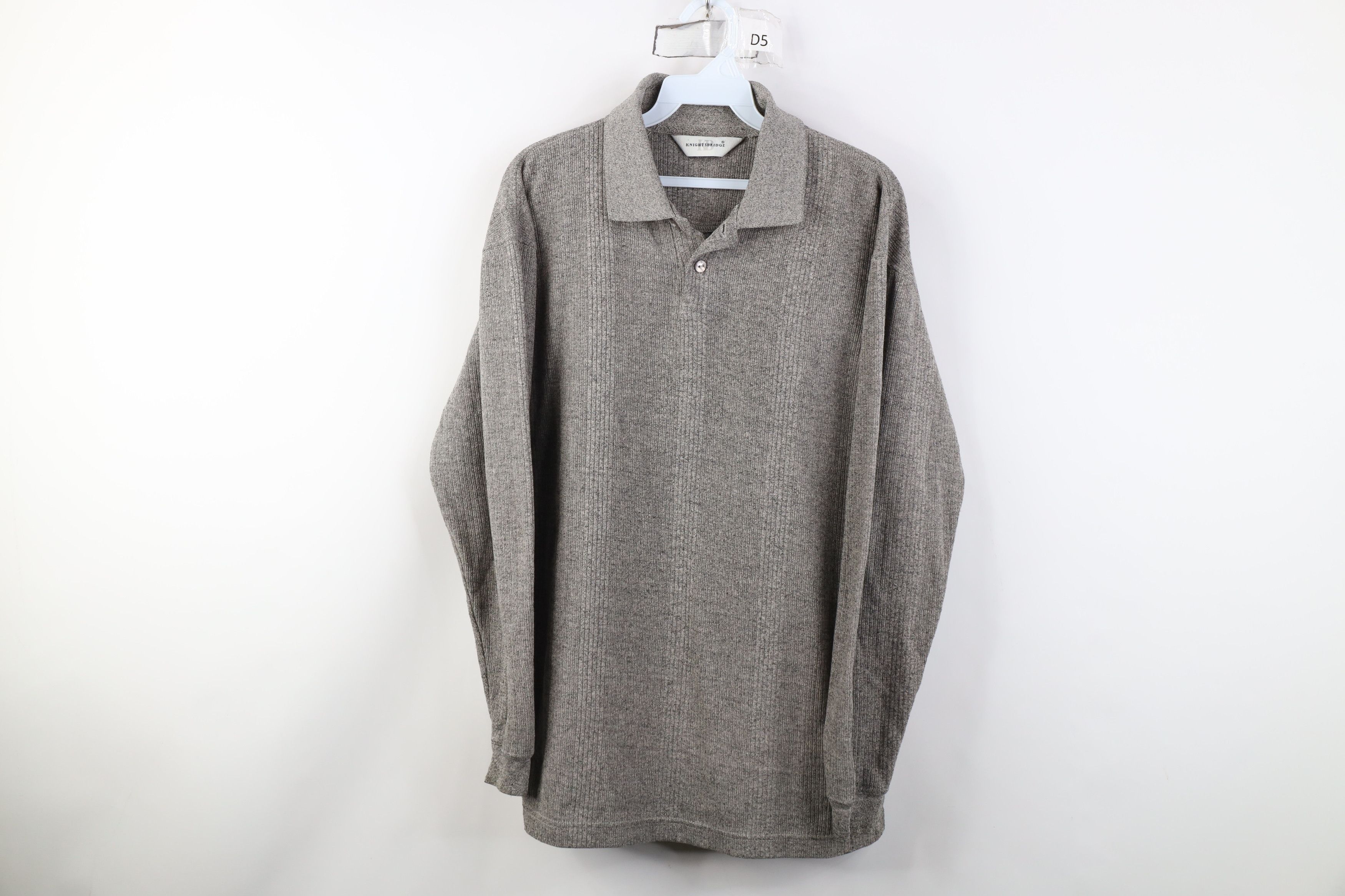 Vintage Vintage 90s Streetwear Knit Long Sleeve Rugby Polo Shirt Size US M / EU 48-50 / 2 - 1 Thumbnail