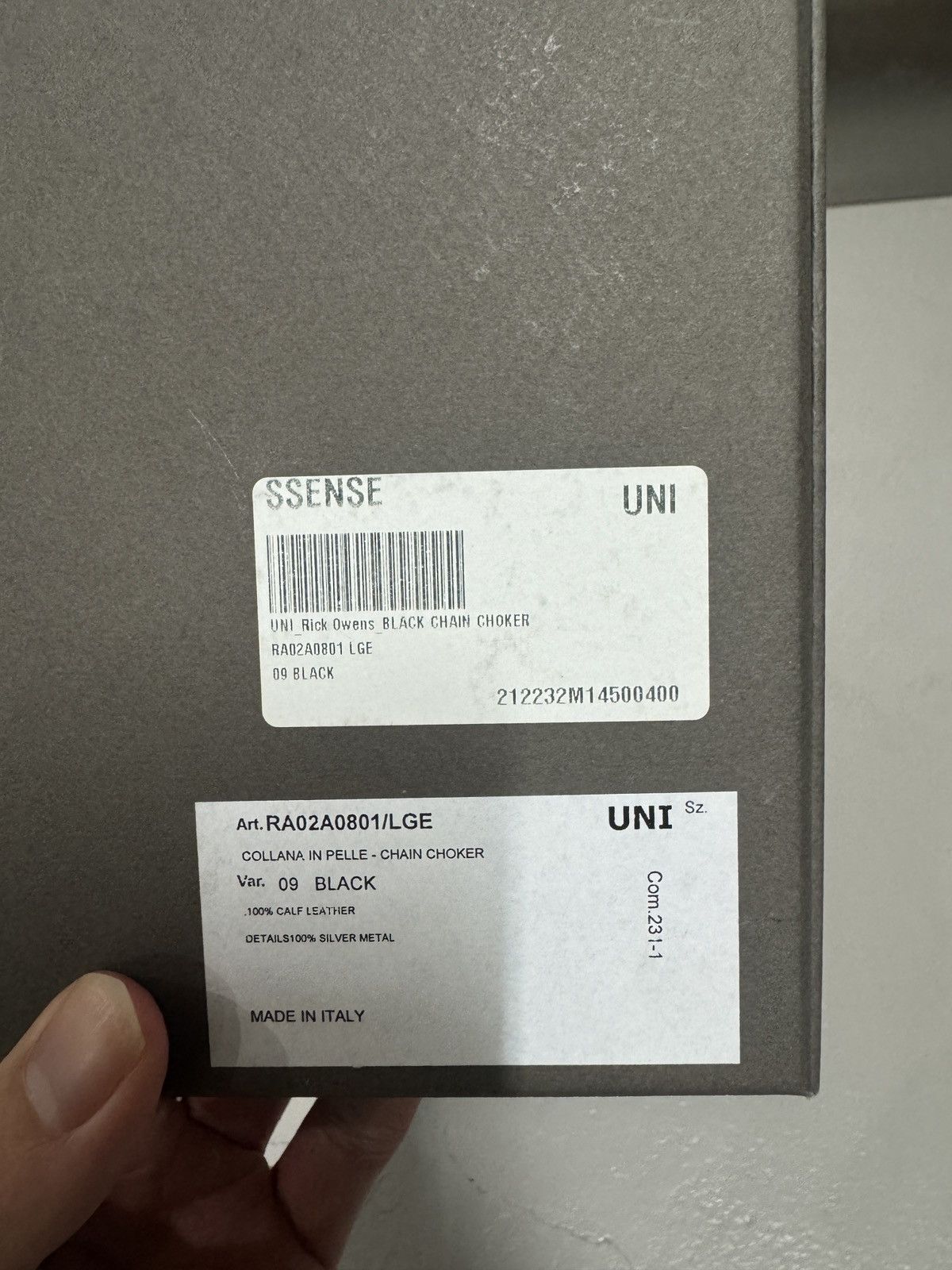 Rick Owens Chain choker Size ONE SIZE - 6 Thumbnail