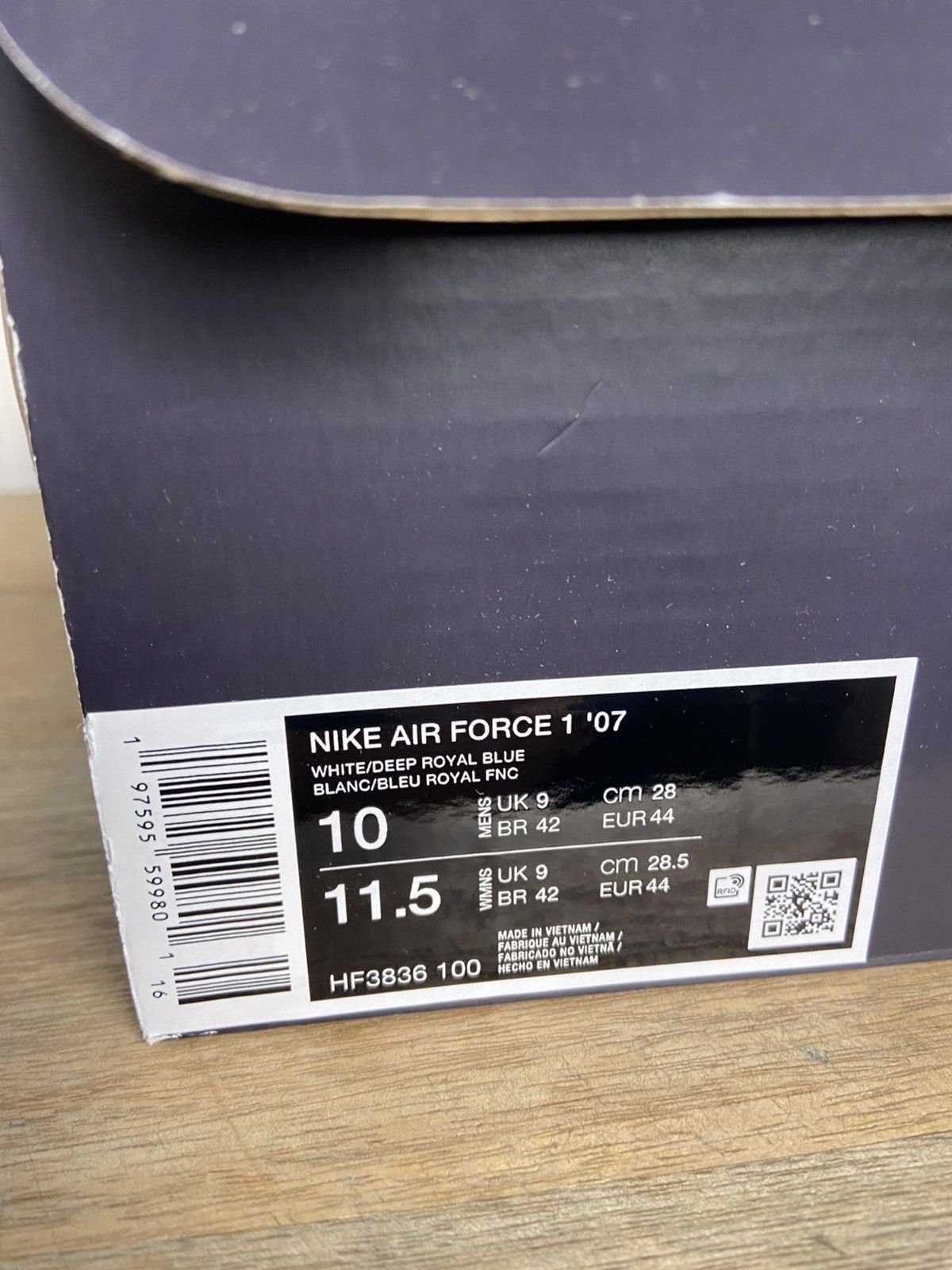 Nike New Nike Air Force 1 Low "White Light Deep Royal" Size 10US Size US 10 / EU 43 - 4 Thumbnail