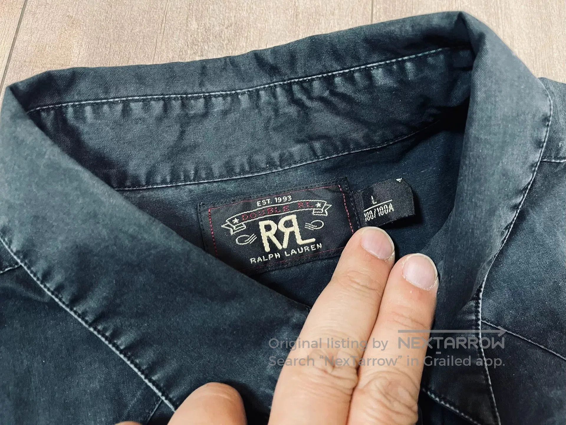 RRL Ralph Lauren RRL Charcoal Gemstone Button Shirt. Size US M / EU 48-50 / 2 - 3 Thumbnail