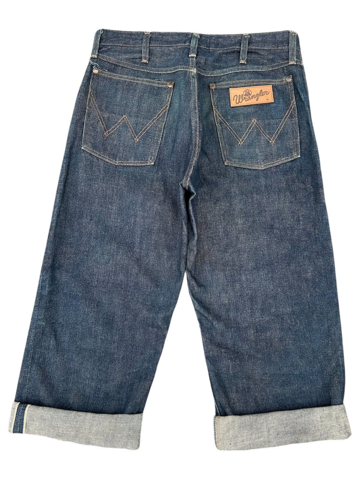 Kapital VINTAGE WRANGLER BLUE BELL SELVEDGE BAGGY SHORT DENIM JEANS Size US 32 / EU 48 - 1 Thumbnail