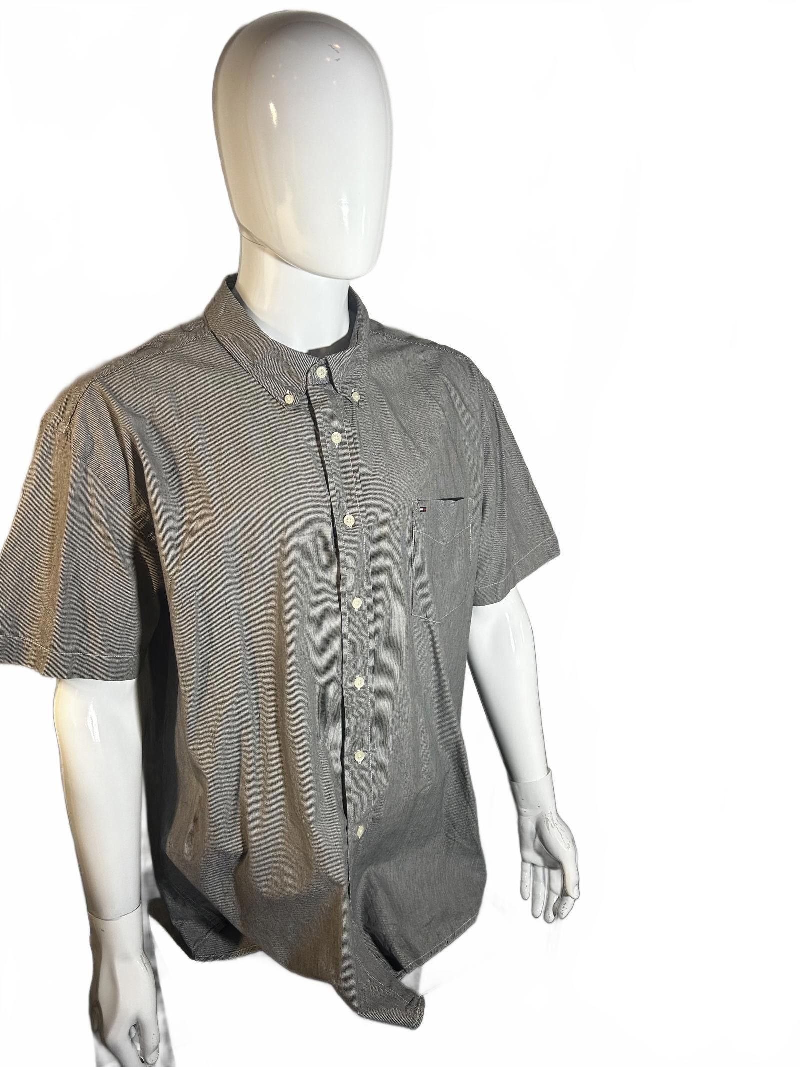 Tommy Hilfiger Tommy Hilfiger Short-Sleeve Striped Shirt Size US XXL / EU 58 / 5 - 2 Thumbnail