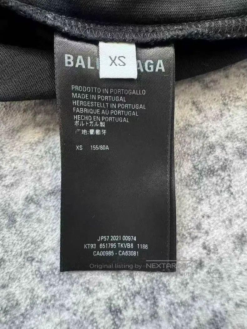 Balenciaga Balenciaga Black Big Ripped Short Sleeve Size US XS / EU 42 / 0 - 5 Thumbnail