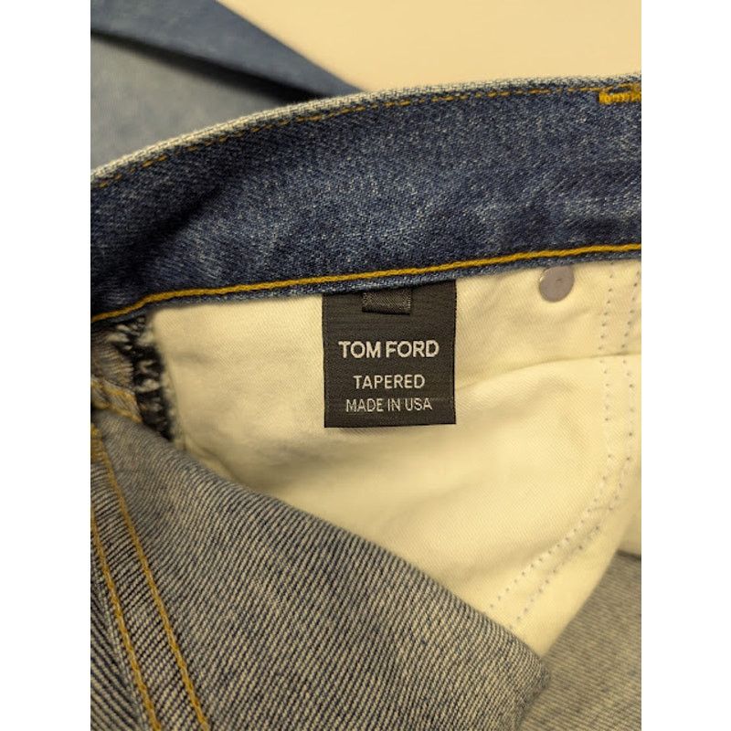 Tom Ford o1rshd1 Selvedge Tapered Denim Jeans in Blue Size US 30 / EU 46 - 17 Thumbnail