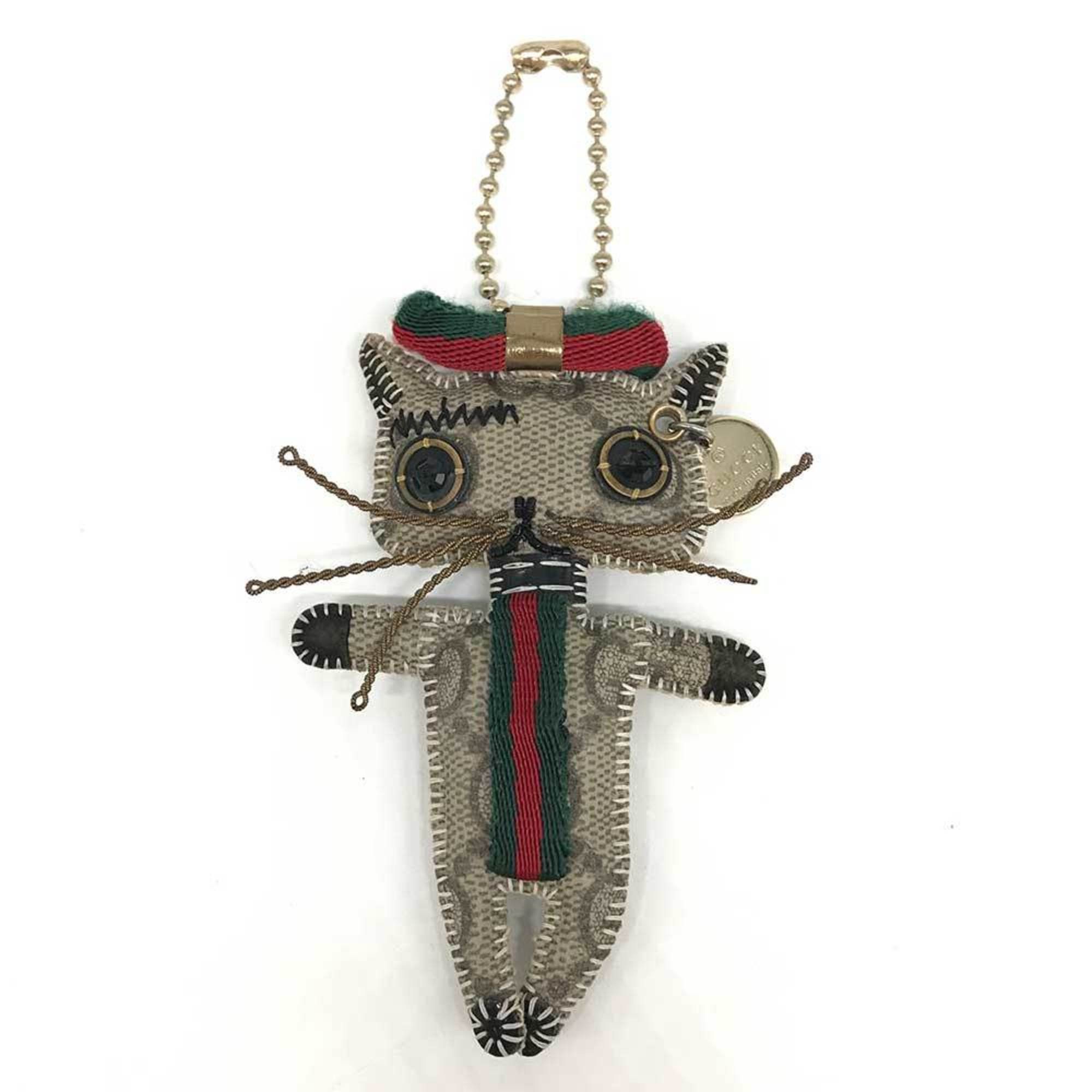 image of Gucci Guccioli Charm Christina Cat GG Plus Gucci in Brown, Women's