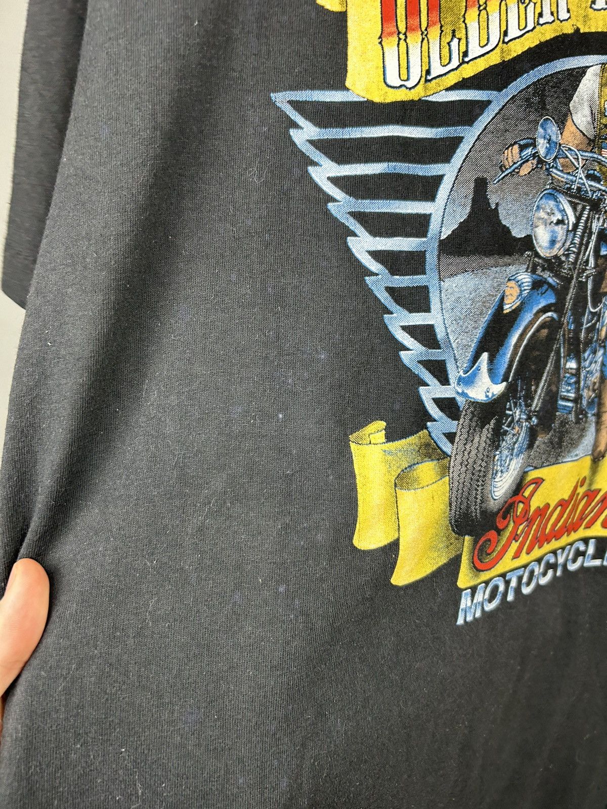 Vintage Vintage 90s Older is Better Indian Motocycle Biker Tee Size US L / EU 52-54 / 3 - 11 Thumbnail