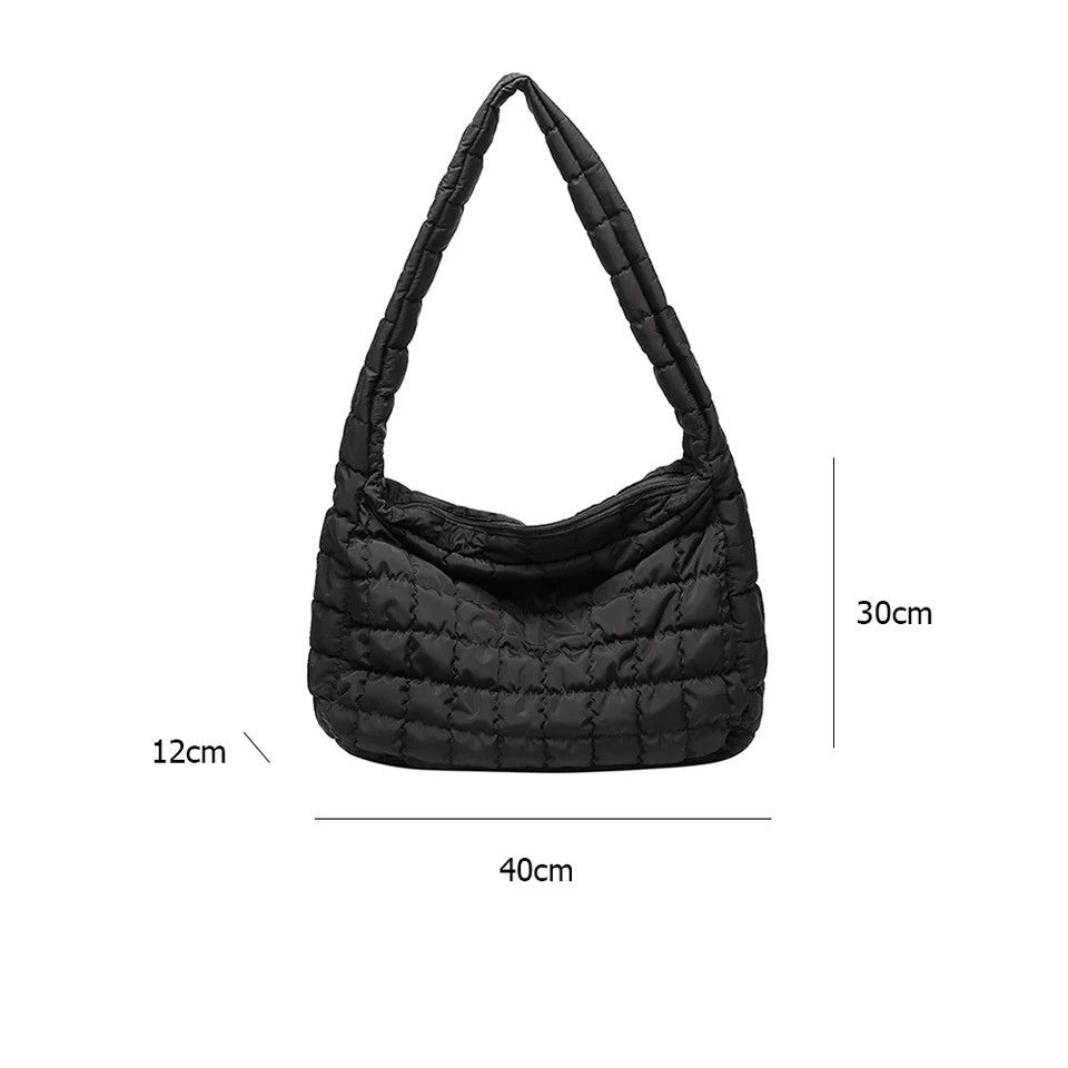 Japanese Brand × Vintage Quilted puffer cream shoulder tote bag Size ONE SIZE - 7 Thumbnail