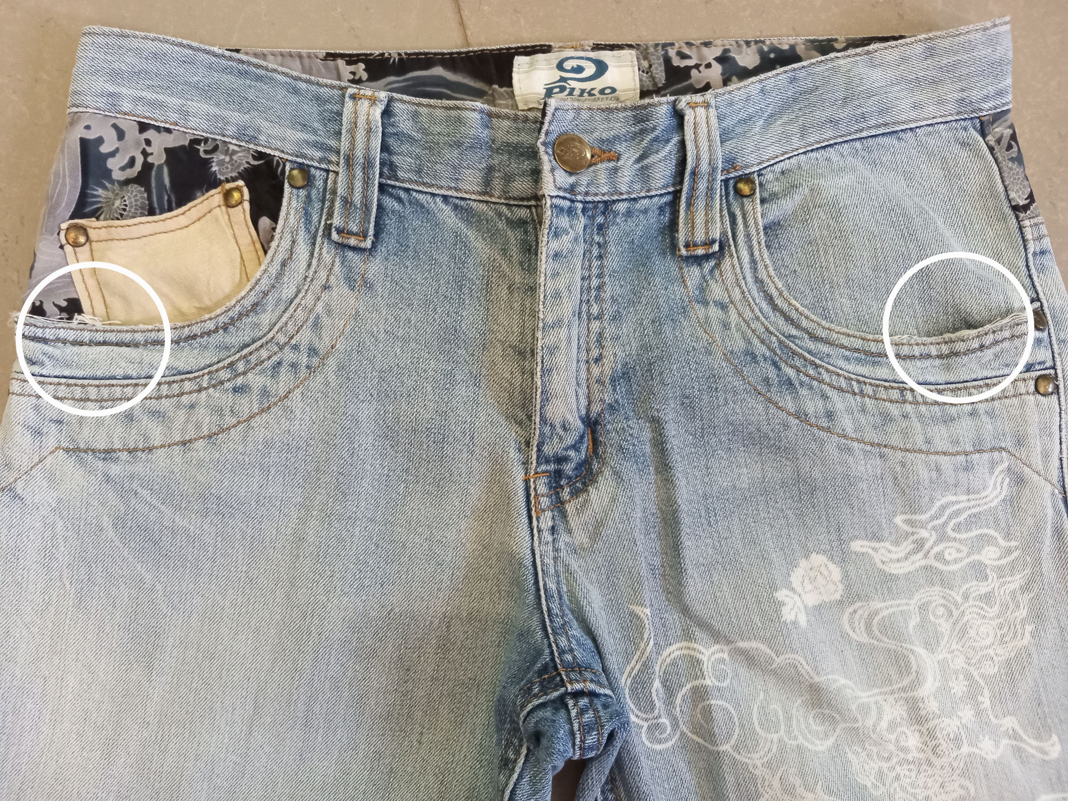 If Six Was Nine × Japanese Brand Vintage💥PIKO Sukajan Brand Light Blue Wash Jeans Size US 32 / EU 48 - 8 Thumbnail