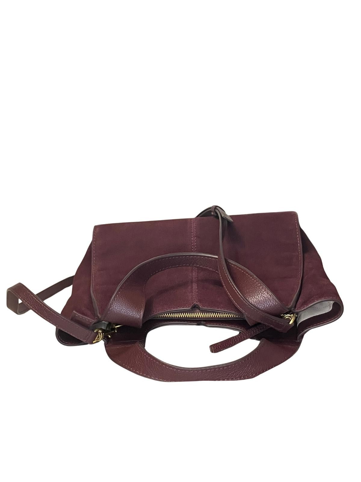 Vince Camuto Vince Camuto Burgundy Leather Satchel Bag Classic Size ONE SIZE - 6 Thumbnail