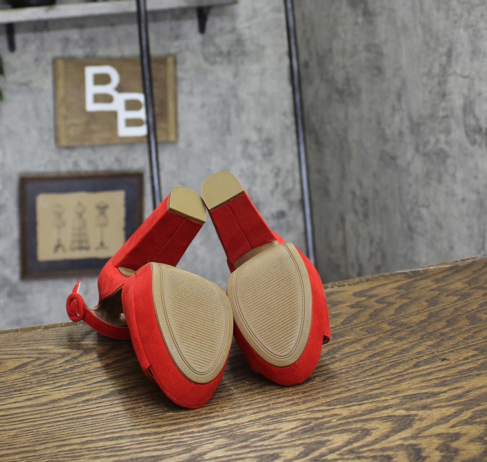 Other New Sun + Stone Reeta Block-heel Platform Sandals Red 5m Size US 5 / IT 35 - 5 Thumbnail