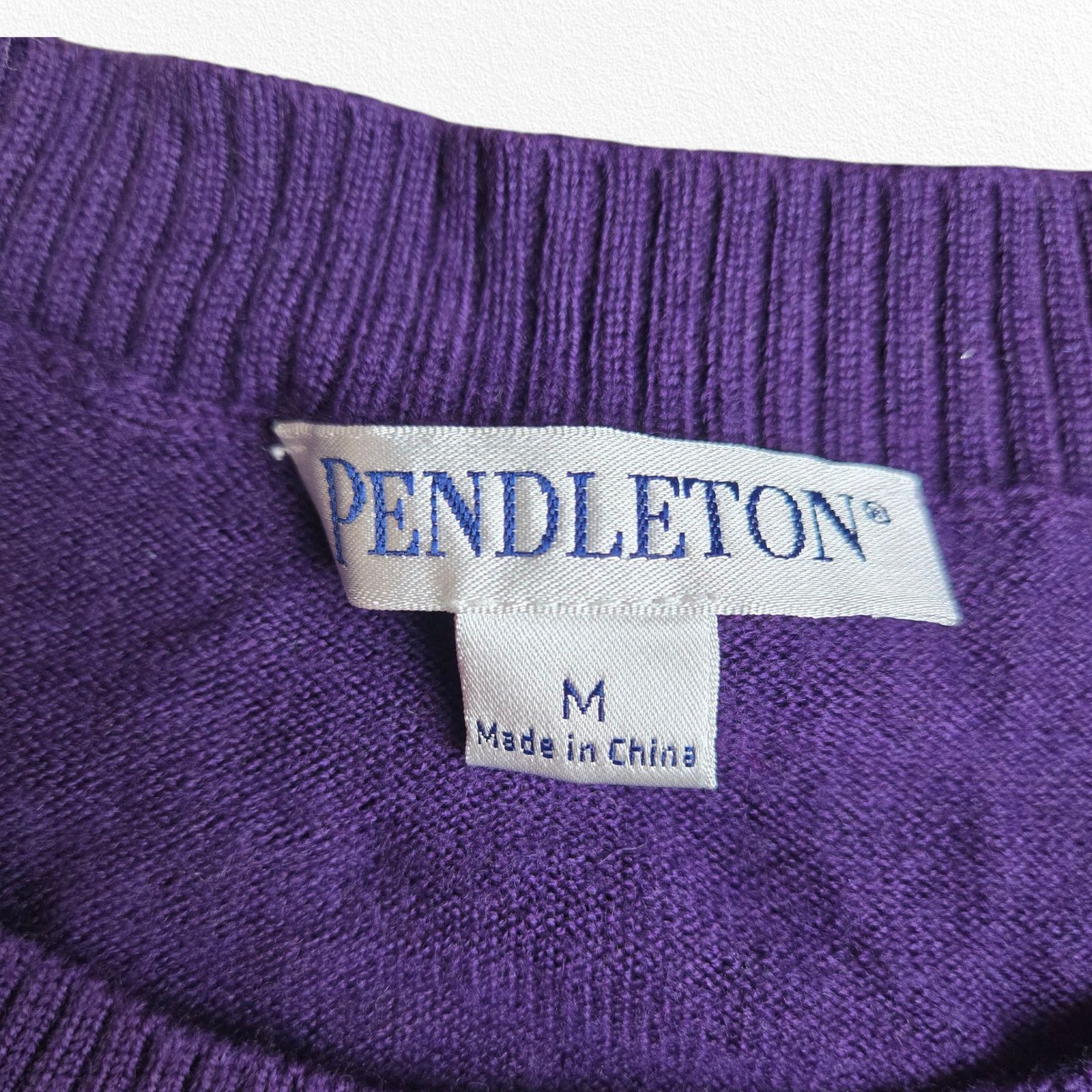 Pendleton Y2K Pendleton Purple Merino Wool Cardigan Size Medium Size M / US 6-8 / IT 42-44 - 6 Thumbnail