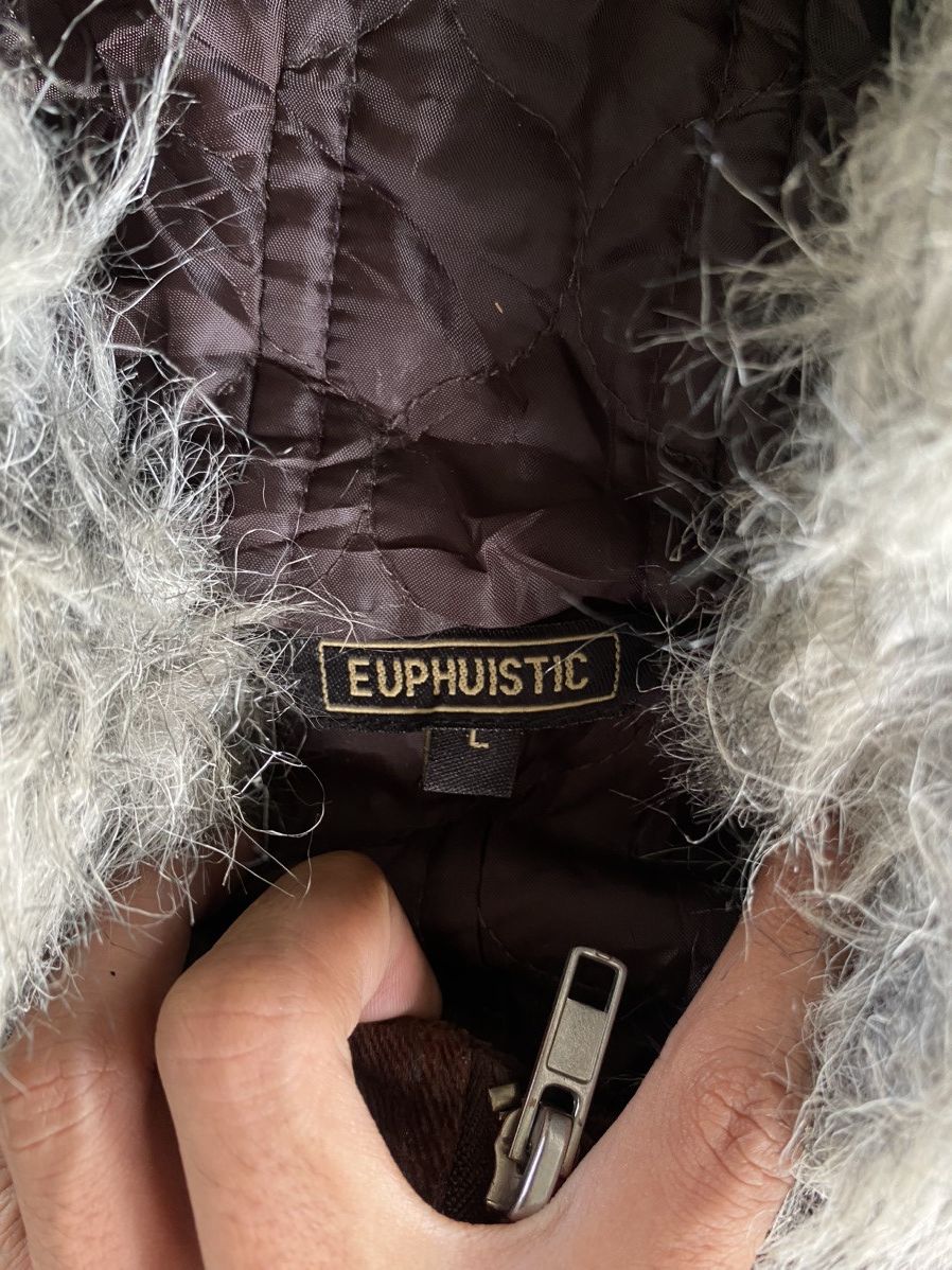 If Six Was Nine × Le Grande Bleu (L.G.B.) × Vintage EUPHUISTIC like ifsixwasnine vintage with fur hoodie Size US L / EU 52-54 / 3 - 3 Thumbnail