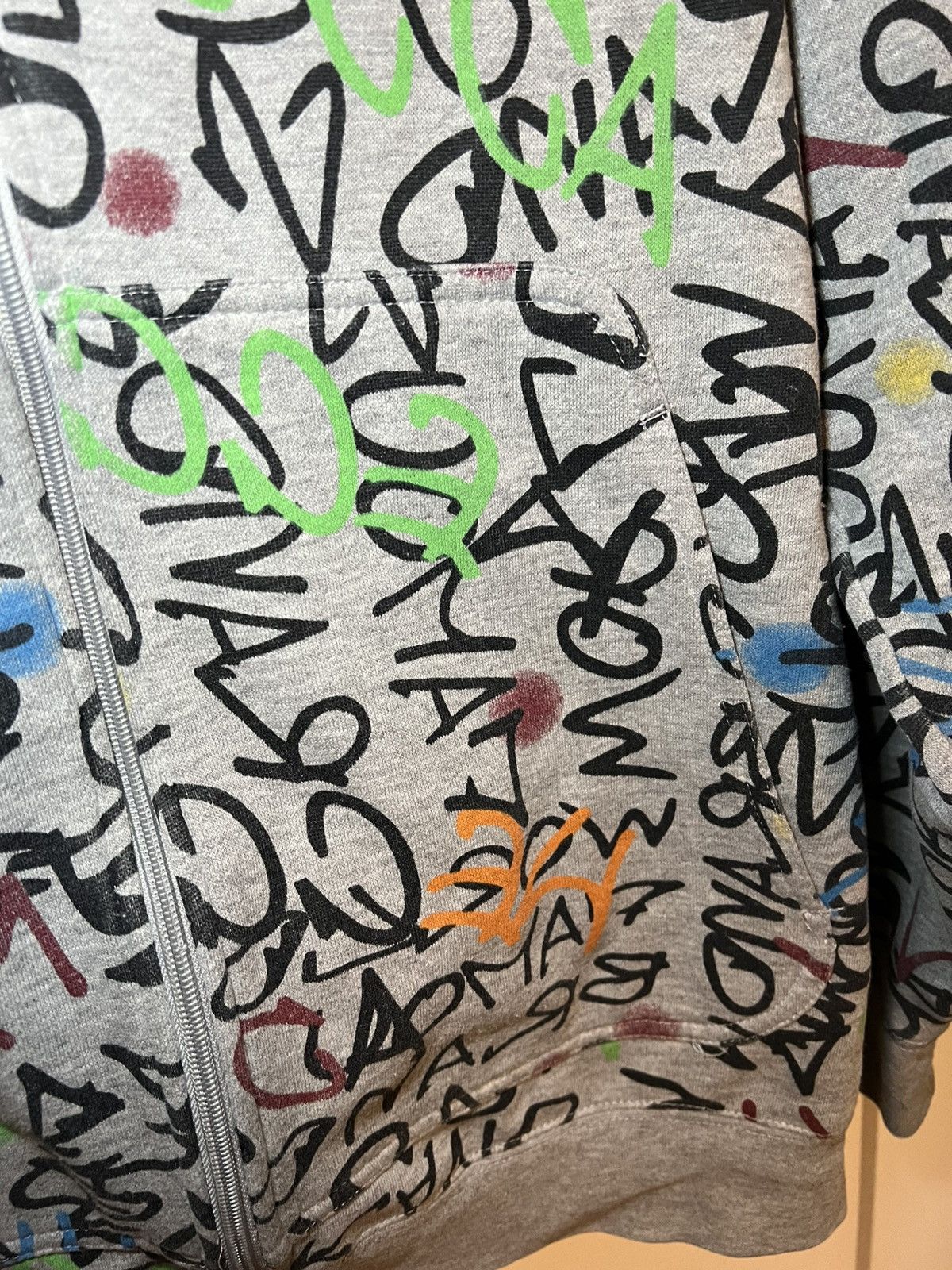 Mecca Vintage Mecca Jeans Co aop graffiti logo full zip-up hoodie Size US XL / EU 56 / 4 - 12 Thumbnail