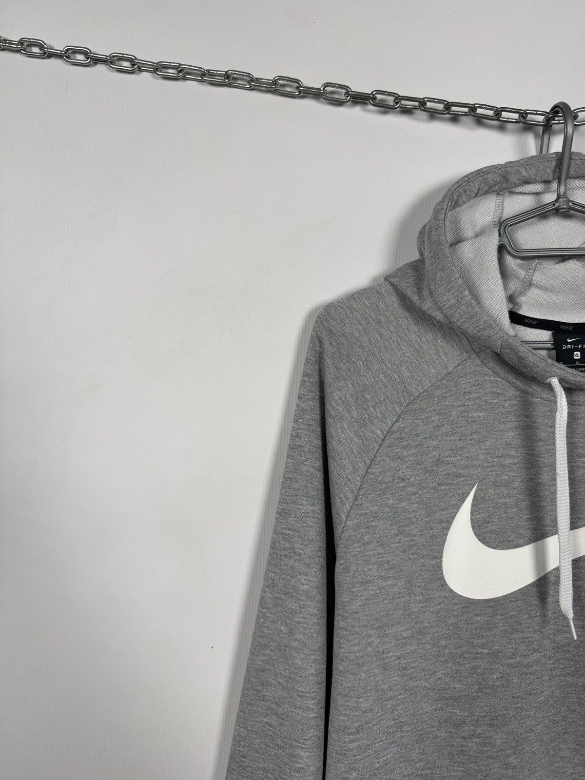 Nike Men’s Nike Swoosh Training Dry-Fit Hoodie Gray Big Logo XL Size US XL / EU 56 / 4 - 3 Thumbnail