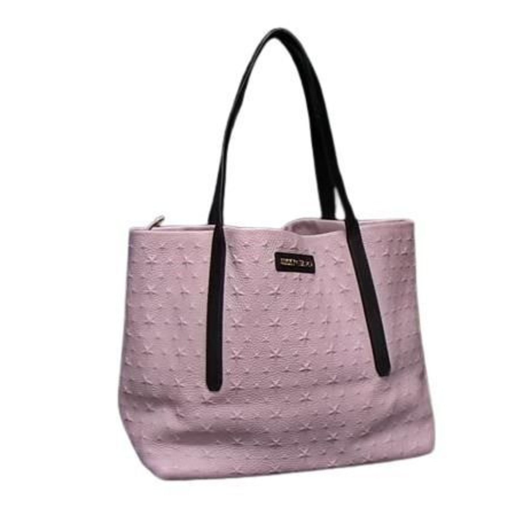 Jimmy Choo JIMMY CHOO Pimlico Tote Bag in Purple and Black Leather with Embossed Star Studs Size ONE SIZE - 1 Thumbnail
