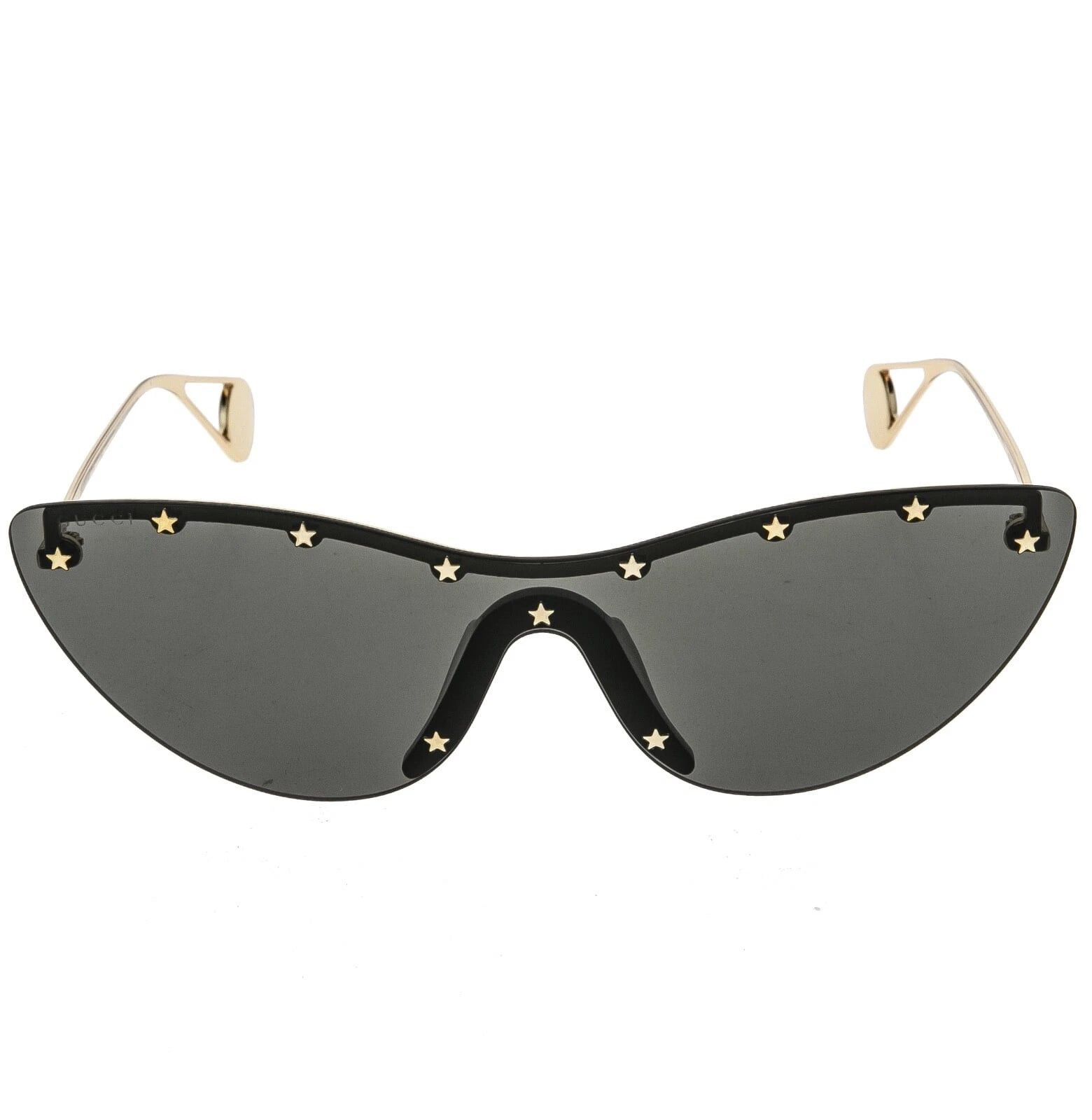 Gucci GUCCI GG0666S STAR 0666 Black Gold Cat Eye Sunglasses 001 Size ONE SIZE - 11 Thumbnail