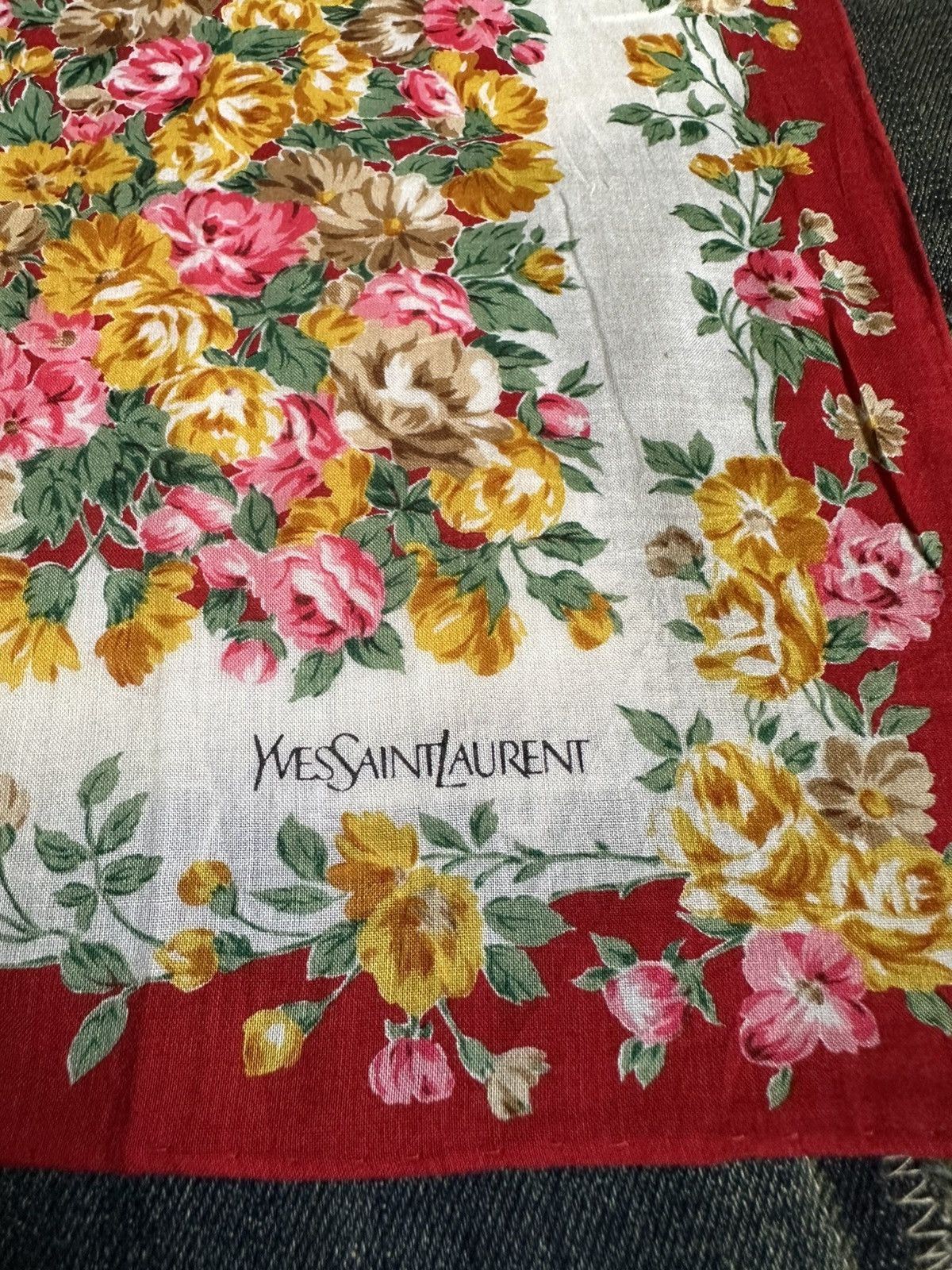 Vintage Vintage YSL Handkerchief/ Neckerchief/ Bandana Size ONE SIZE - 1 Thumbnail
