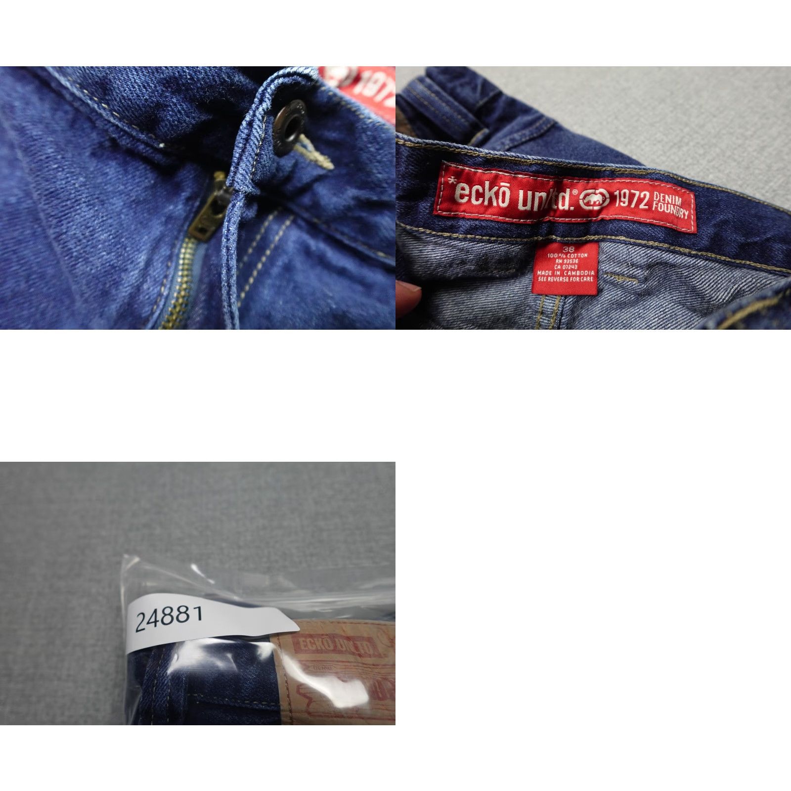 Ecko Unltd. VINTAGE Ecko Unltd Short Mens 38 Blue Baggy Wide Leg Loose Fit Dark Wash Skater Size US 38 / EU 54 - 8 Thumbnail