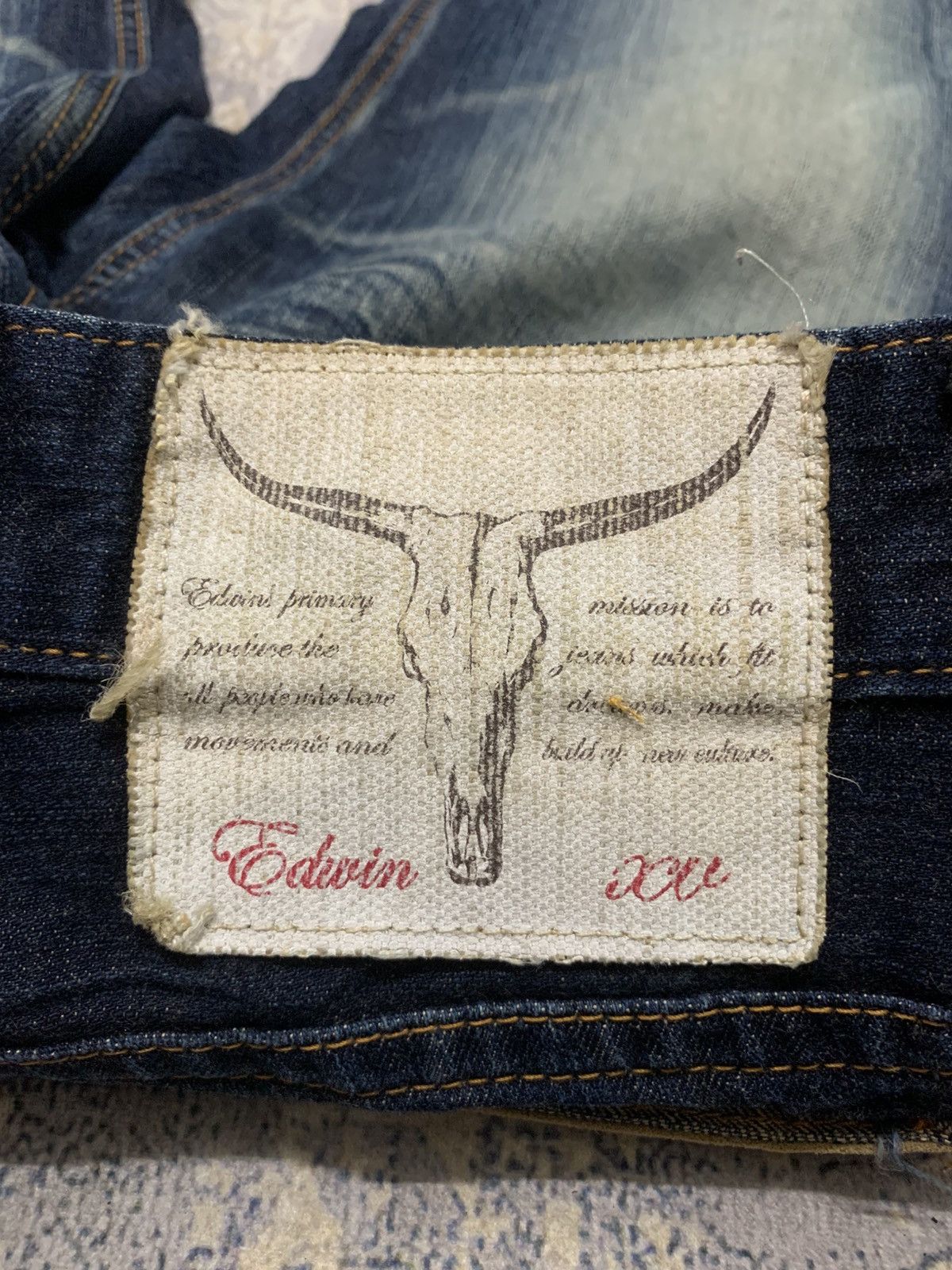 Edwin EDWIN XVS WESTERN COWBOY STYLE LOW RISE JEANS Size US 29 - 12 Thumbnail