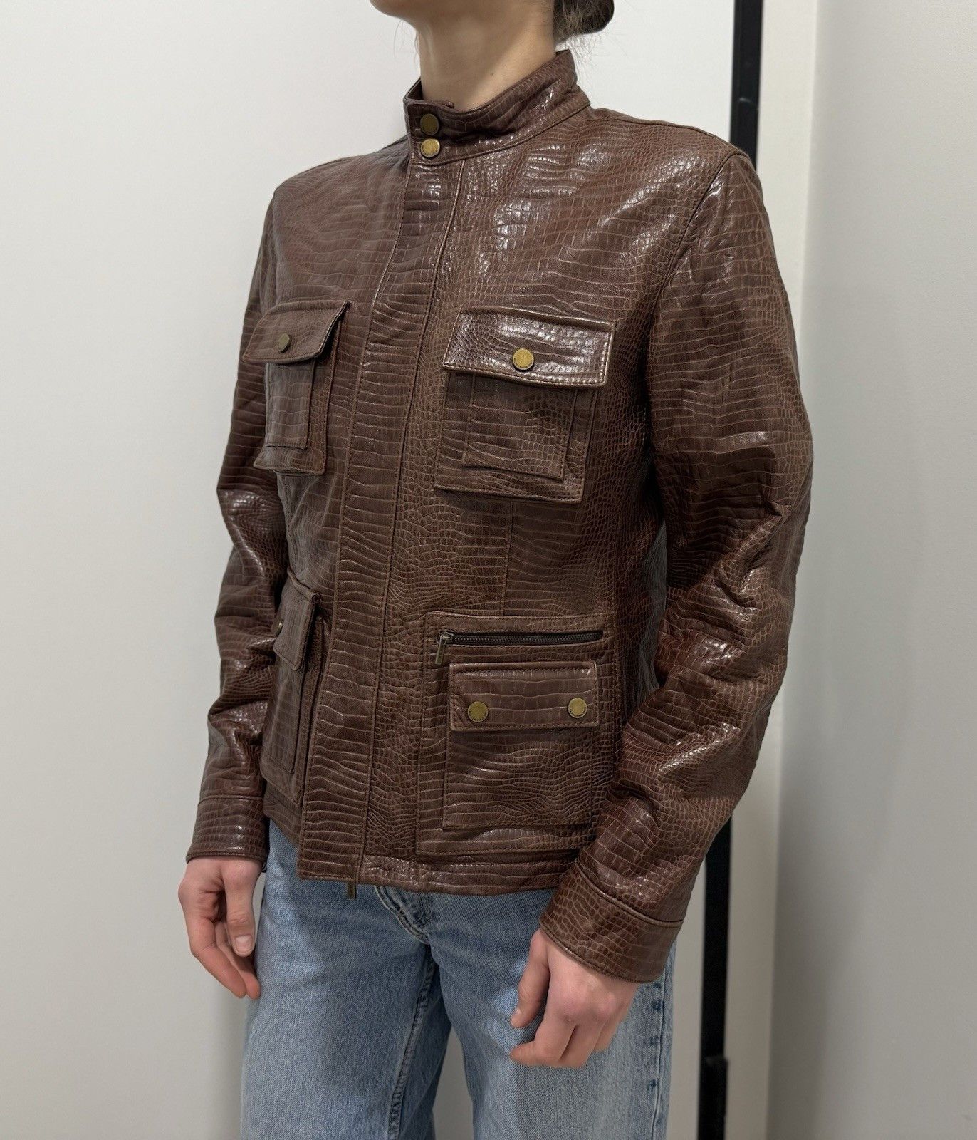 Ralph Lauren Sport DDP Vintage Ralph Lauren Sport embossed croc leather Jacket Size M / US 6-8 / IT 42-44 - 6 Thumbnail
