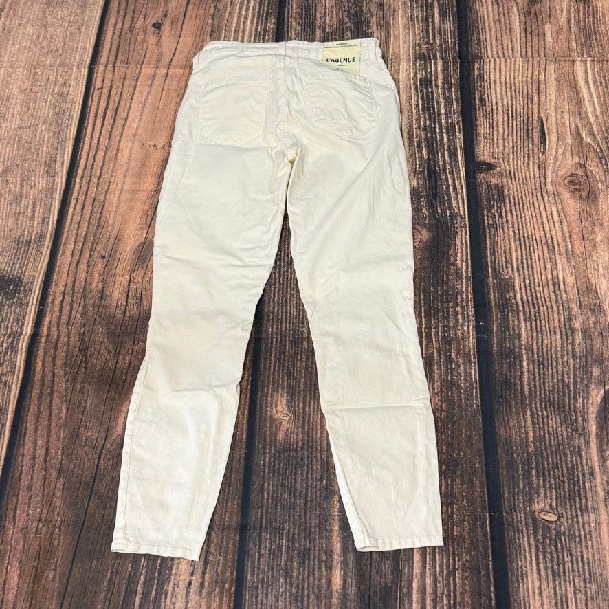 L'AGENCE L'AGENCE Margot High Rise Skinny Jeans Vintage White Size 25 Size 25" / US 0 / IT 36 - 4 Thumbnail