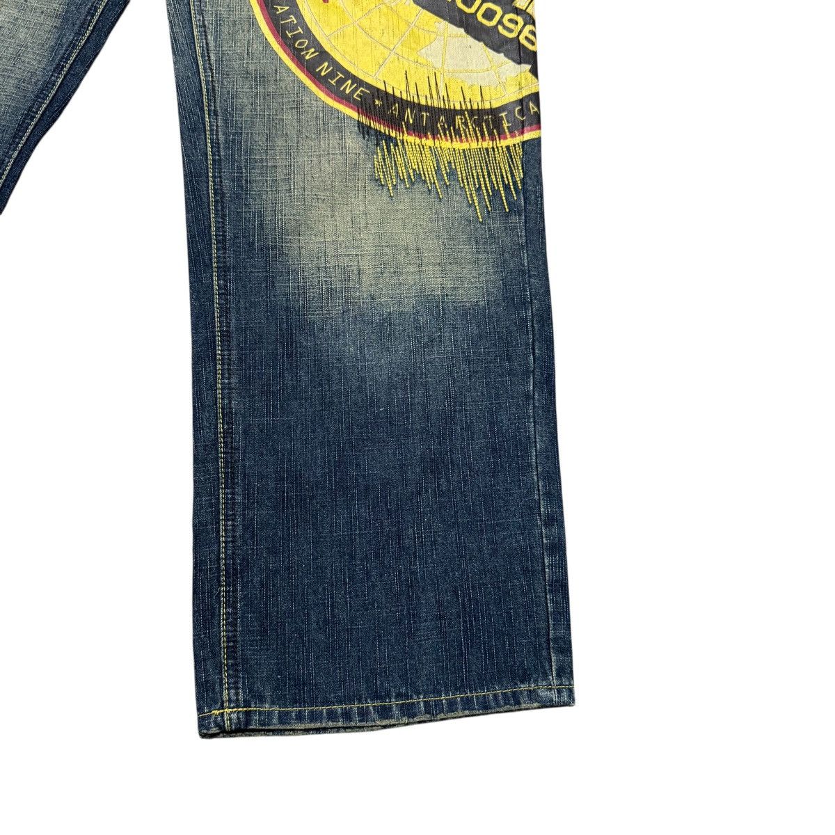 Vintage Vintage Akademiks Spellout Denim Baggy Jeans Jnco Size US 35 - 9 Thumbnail