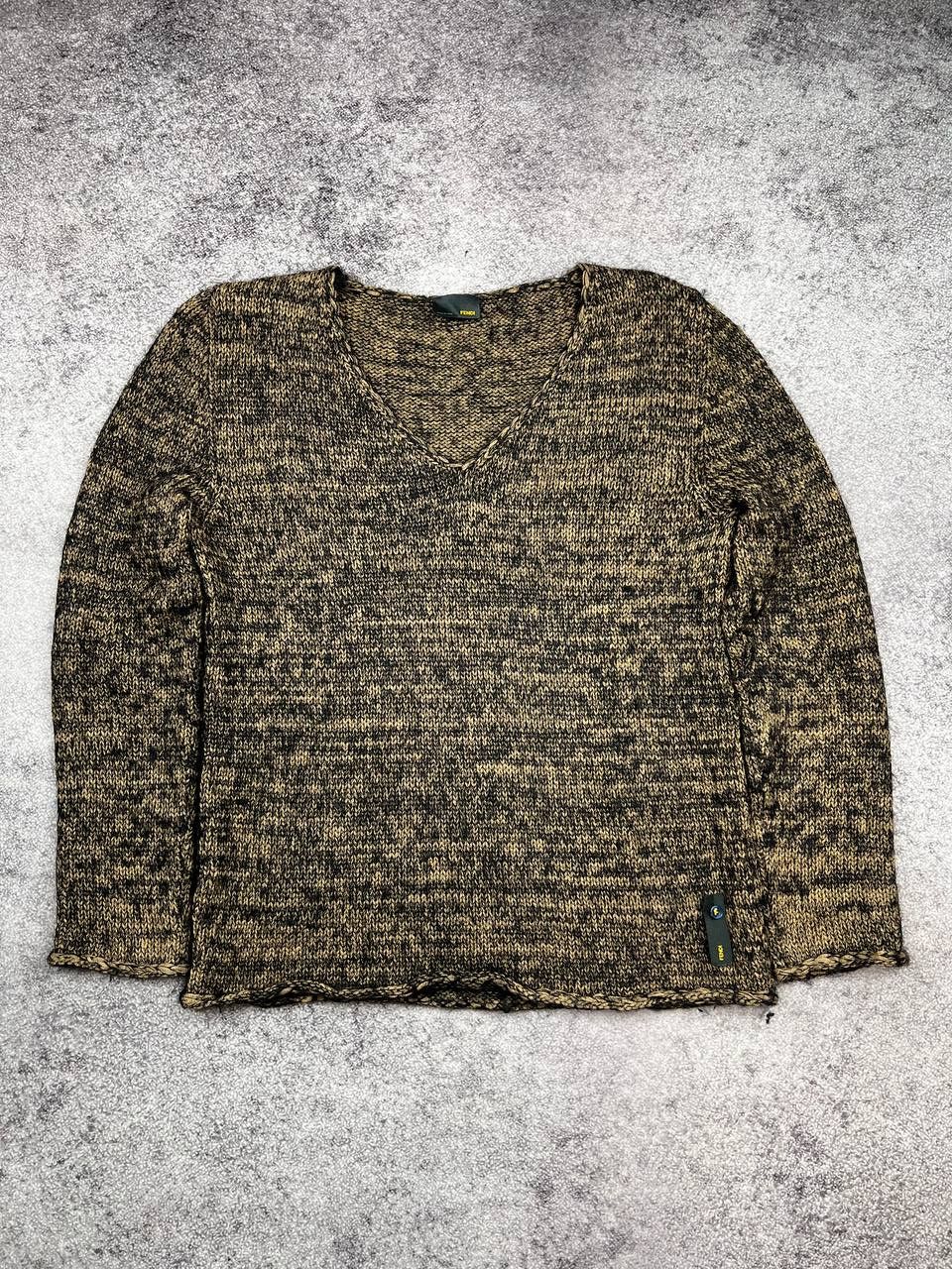 Fendi Vintage Fendi Abstract Melange Knit Jumper Archive Size US M / EU 48-50 / 2 - 1 Thumbnail