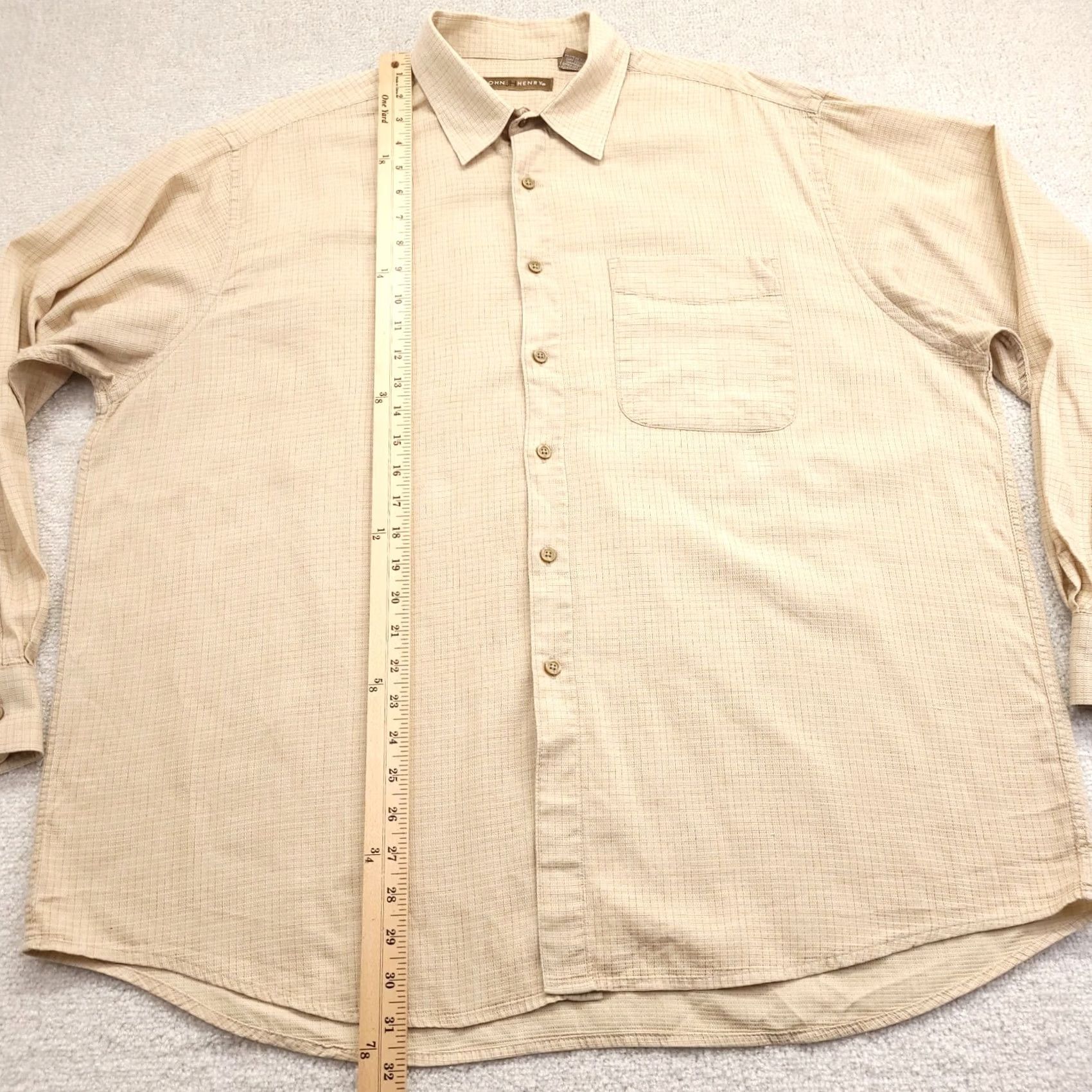 Vintage John Henry Button Up Shirt Mens XL Long Sleeve Plaid Size US XL / EU 56 / 4 - 4 Thumbnail