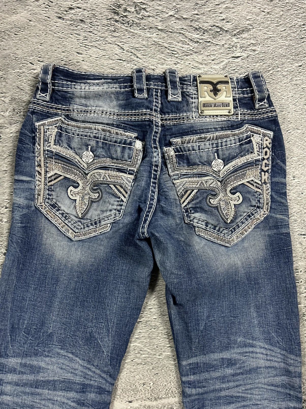 Rock Revival Rock Revival vintage jeans blue white stitching Y2K Size US 32 / EU 48 - 2 Thumbnail