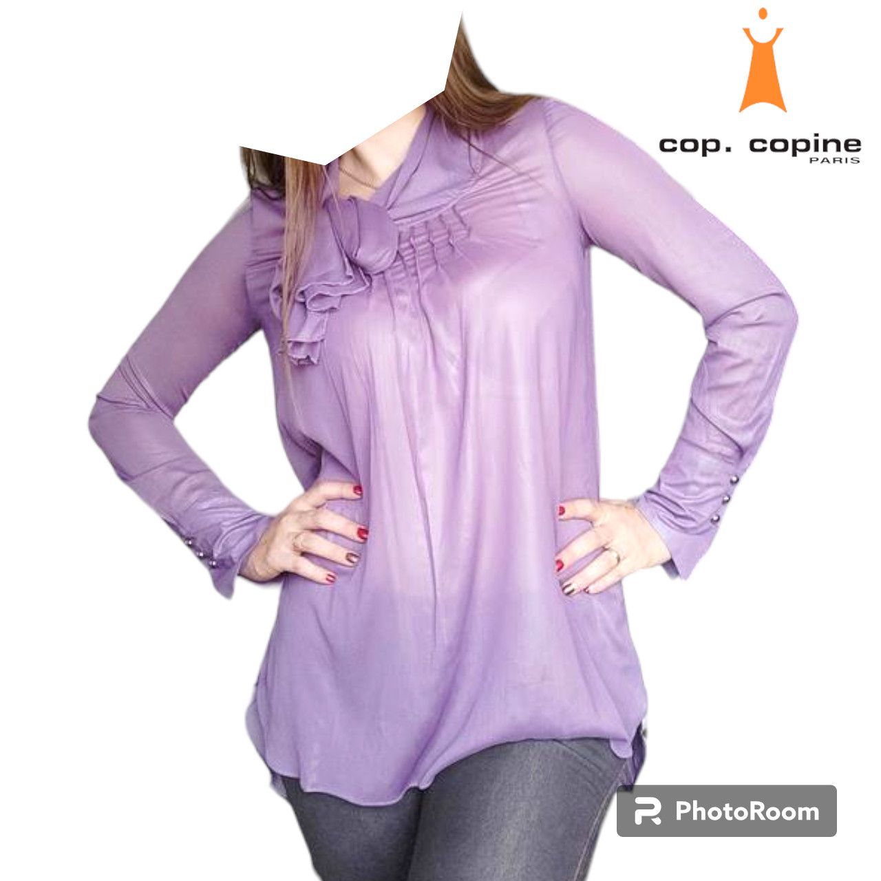 Cop Copine Cop Copine sheer long blouse sz S France Size S / US 4 / IT 40 - 2 Thumbnail