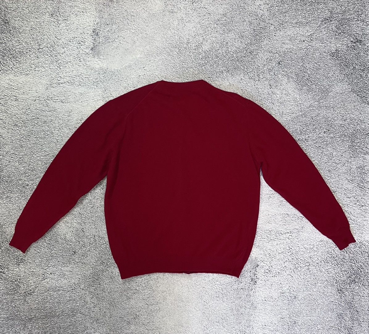 Burberry Burberrys Women Cardigan Red Wool Scotland Gold Logo Buttons Size L / US 10 / IT 46 - 11 Thumbnail