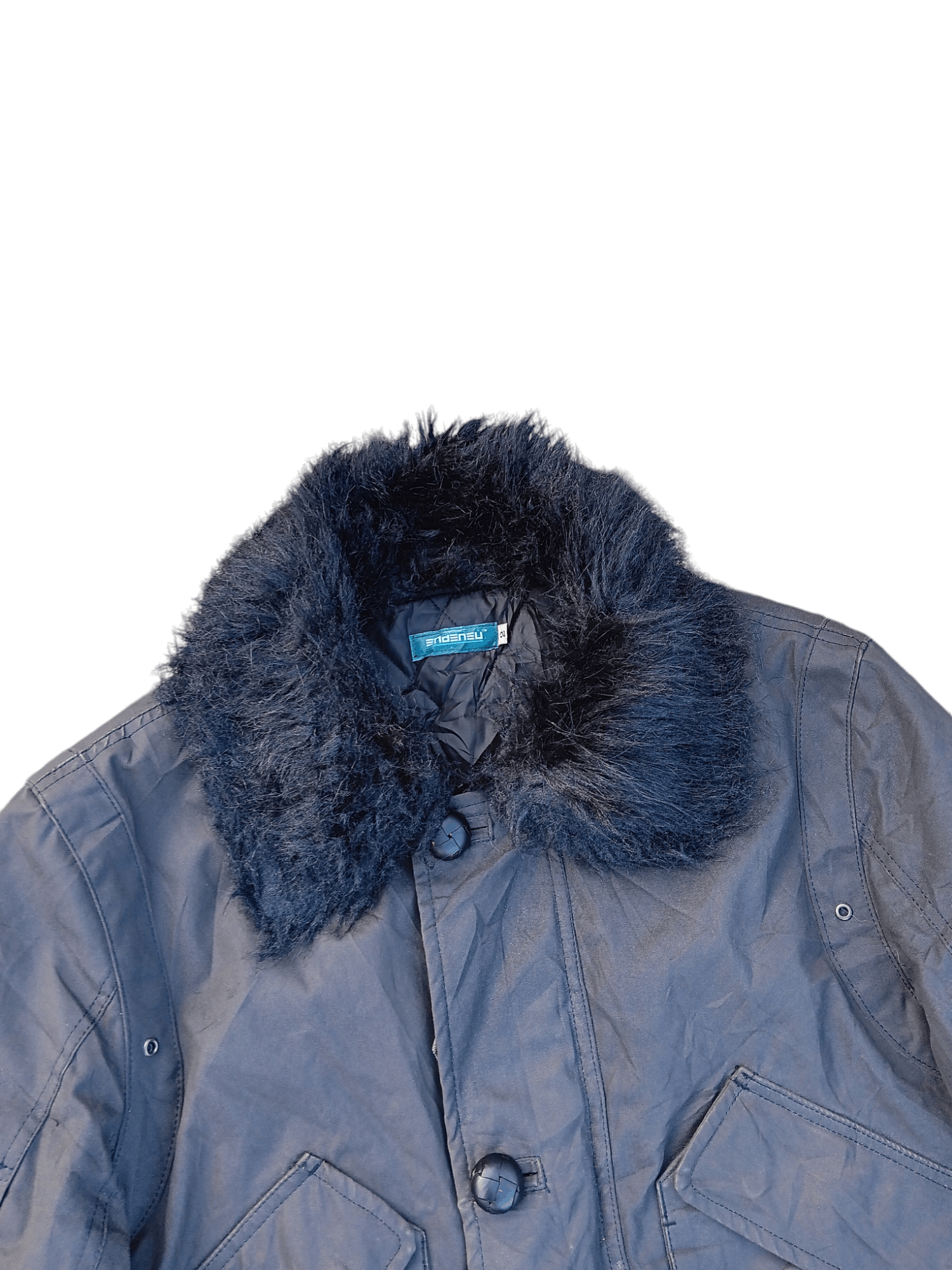 Japanese Brand endeneu japan fur collar wax jacket Size US M / EU 48-50 / 2 - 4 Thumbnail