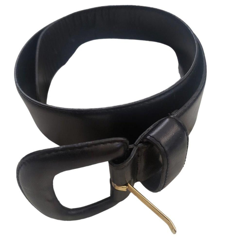 Designer Ladies Black Fashion Belt 34" Size ONE SIZE - 1 Thumbnail