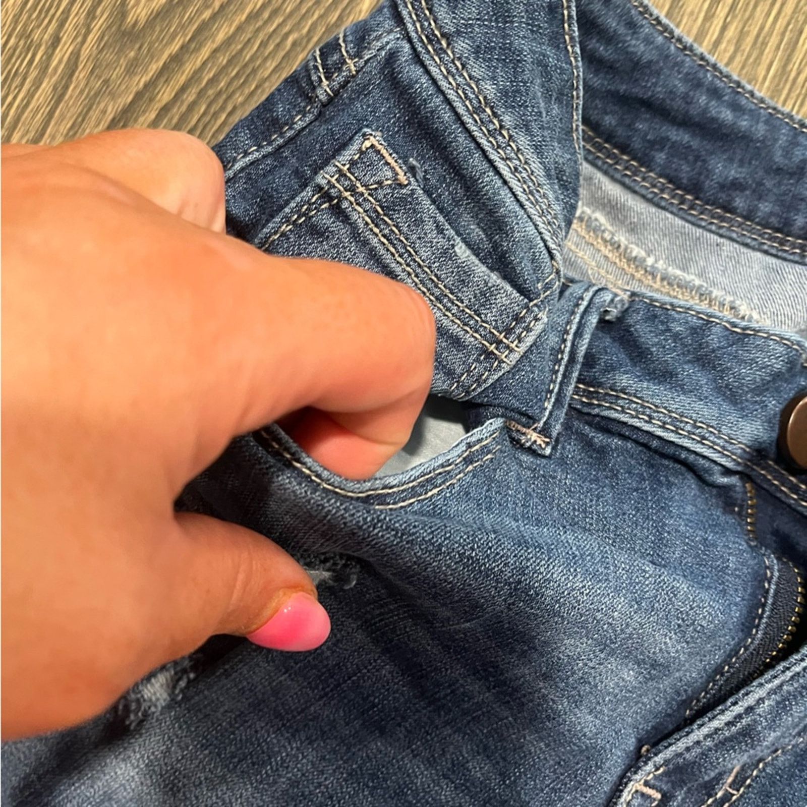 Vintage 1822 Adrianna Skinny Jeans Low Rise Pockets Distressed Siz 4 Size 27" / US 4 / IT 40 - 4 Thumbnail