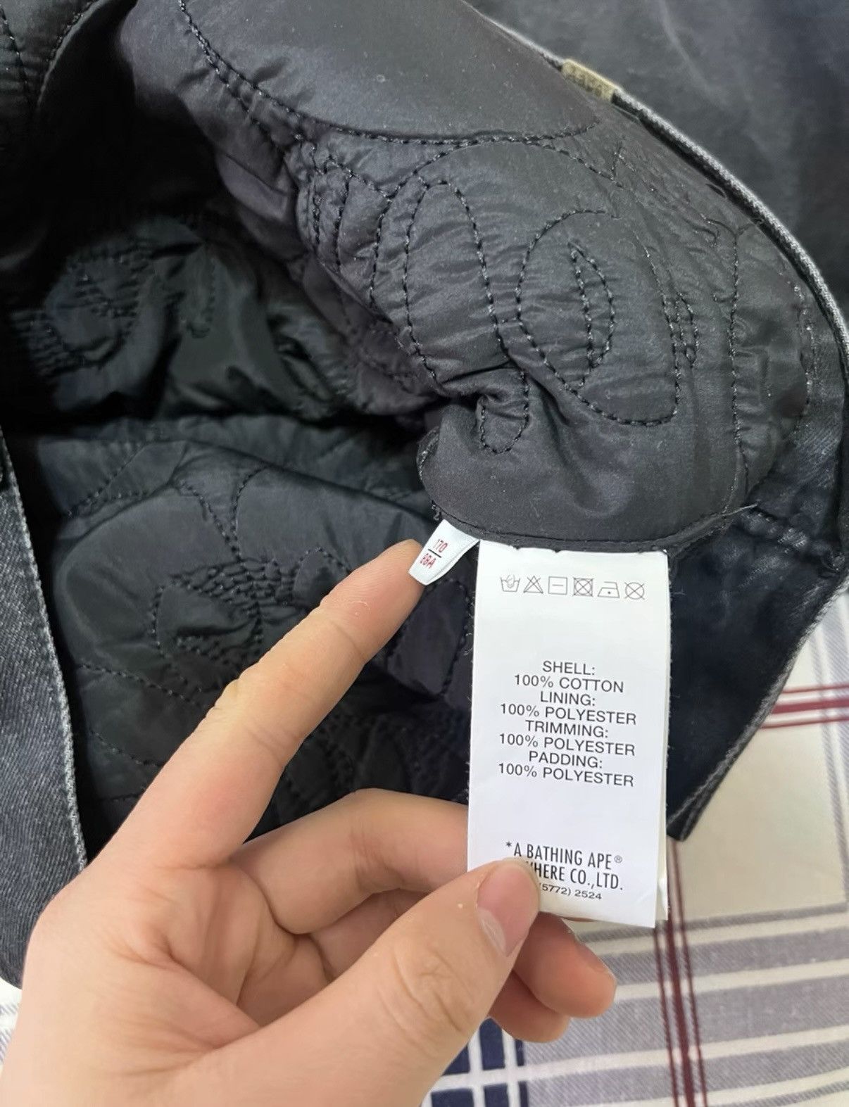 Bape AAPE OG Nigo era shearling jacket, latest black denim jacket Size US M / EU 48-50 / 2 - 4 Thumbnail