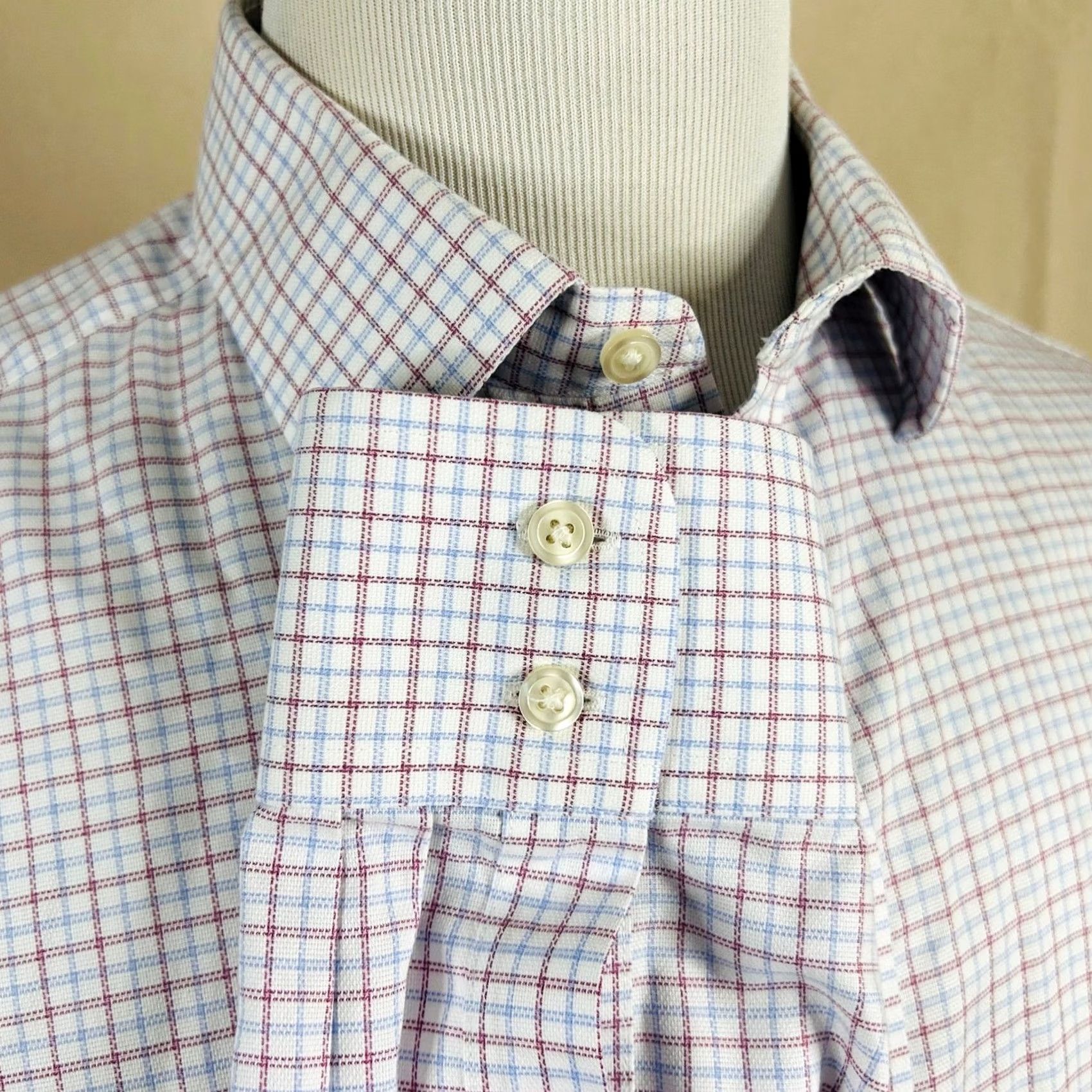 Charles Tyrwhitt Charles Tyrwhitt Dress Shirt Plaid 17/34 Classic Fit Non-Iron Multicolor Mens Shirt Size 46R - 4 Thumbnail