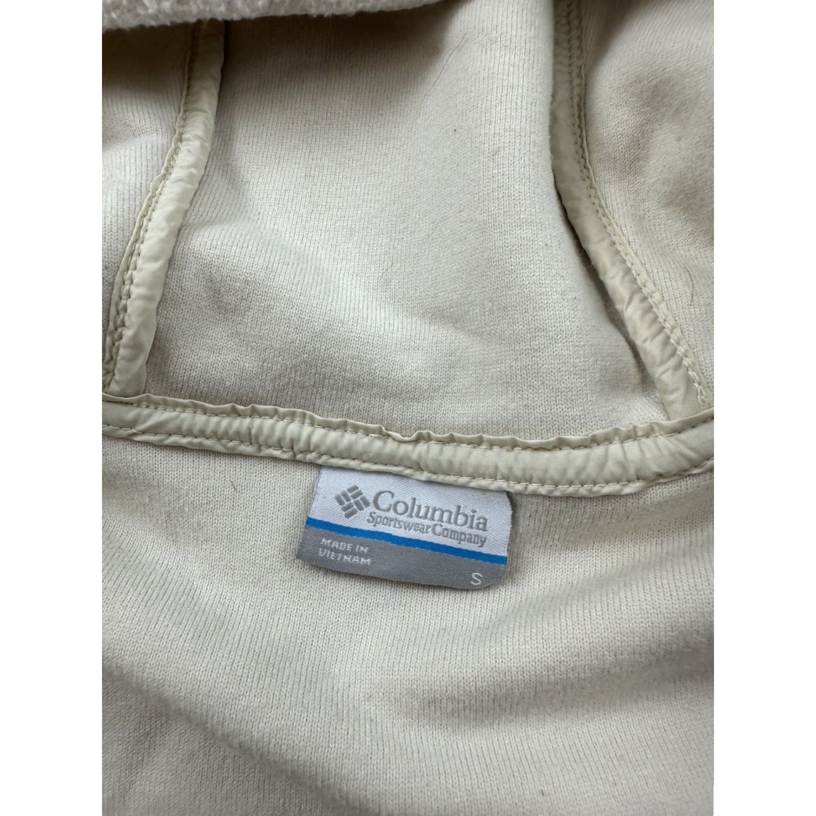 Vintage Columbia Jacket Women’s Small Ivory Cream Hooded Full Zip Fleece Medium Highlights: Basic, Winter, Fall, Spring, Zip, Regular Fit Size S / US 4 / IT 40 - 3 Thumbnail