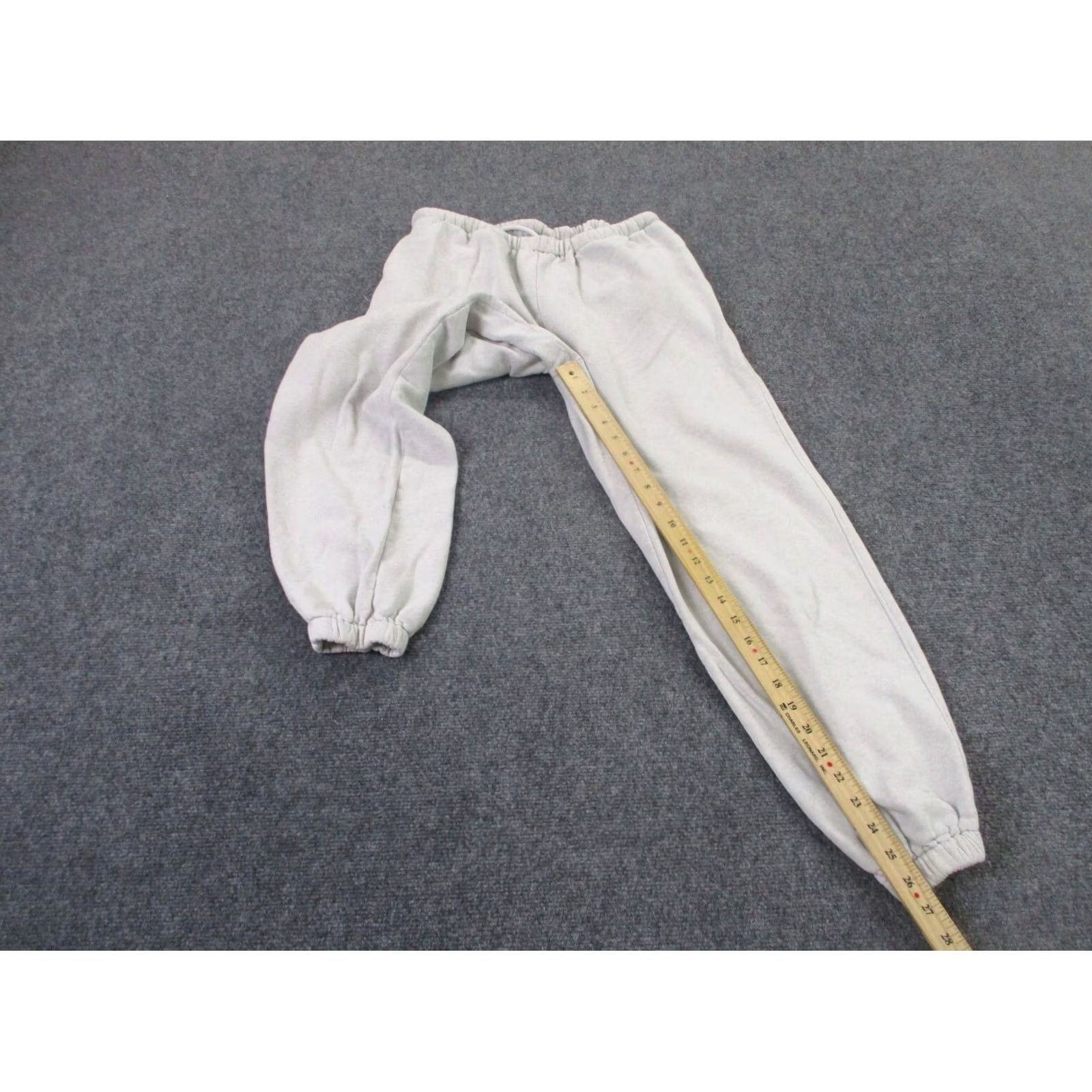 Asics Les Basics Sweatpants Womens M Gray Joggers Athletic Track Focus Spellout Logo Size 28" / US 6 / IT 42 - 3 Thumbnail