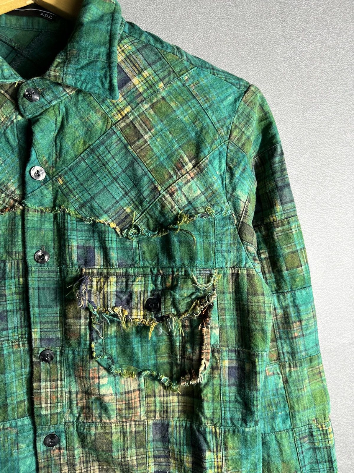 A.P.C. 90s DISTRESSED A.P.C ABSTRACT LONG SHIRT IFSIX PUNK STYLE Size US M / EU 48-50 / 2 - 6 Thumbnail