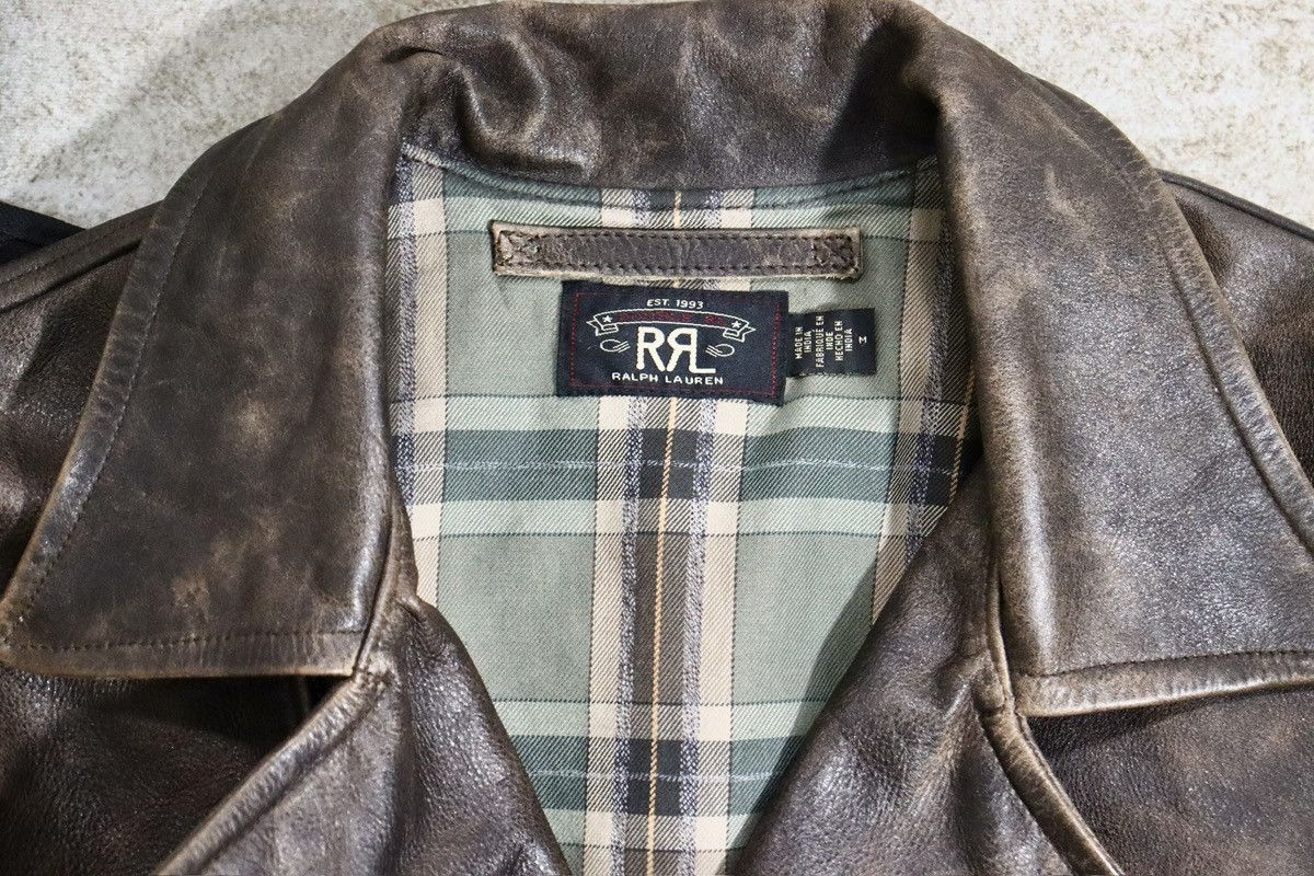 Ralph Lauren Double RL/RRL 24ss Leather Moto Jacket，size M Size US M / EU 48-50 / 2 - 5 Thumbnail