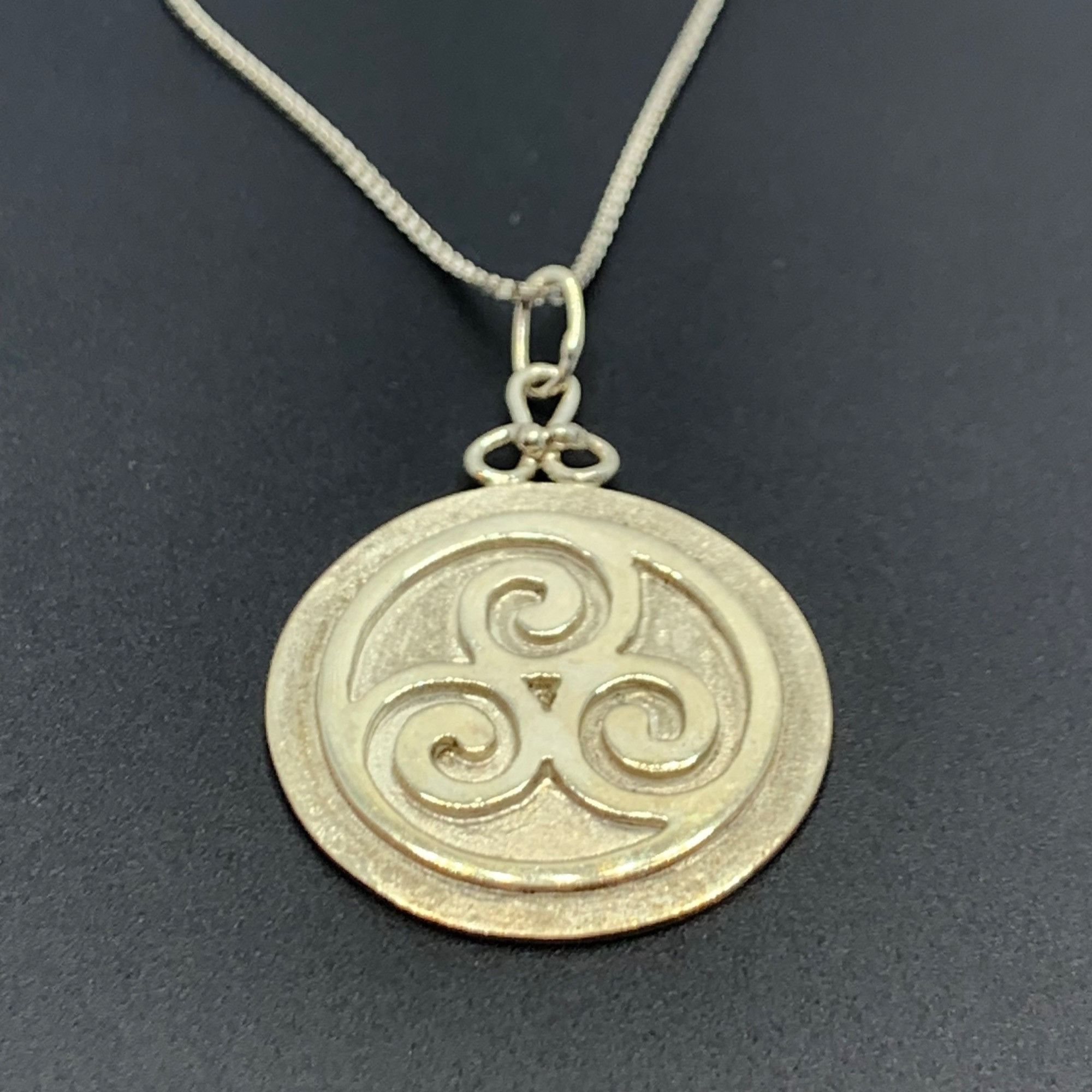 Other Sterling Silver 925 Handmade Triskele Spiral Circle Pendant Size ONE SIZE - 5 Thumbnail
