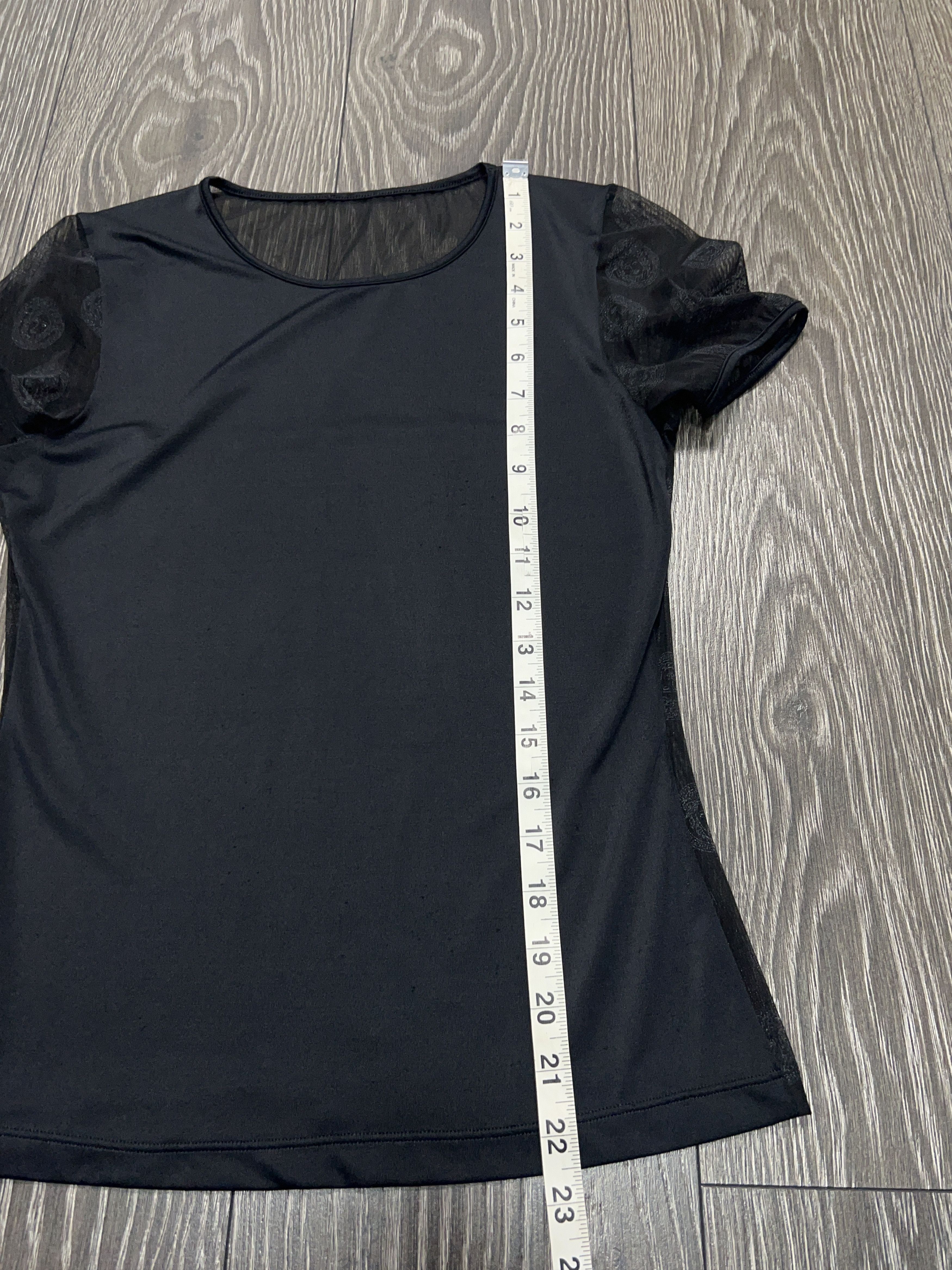 Versace Jeans Couture Womens Mesh T Shirt Tee Short Sleeve Black Vintage Size S / US 4 / IT 40 - 7 Thumbnail