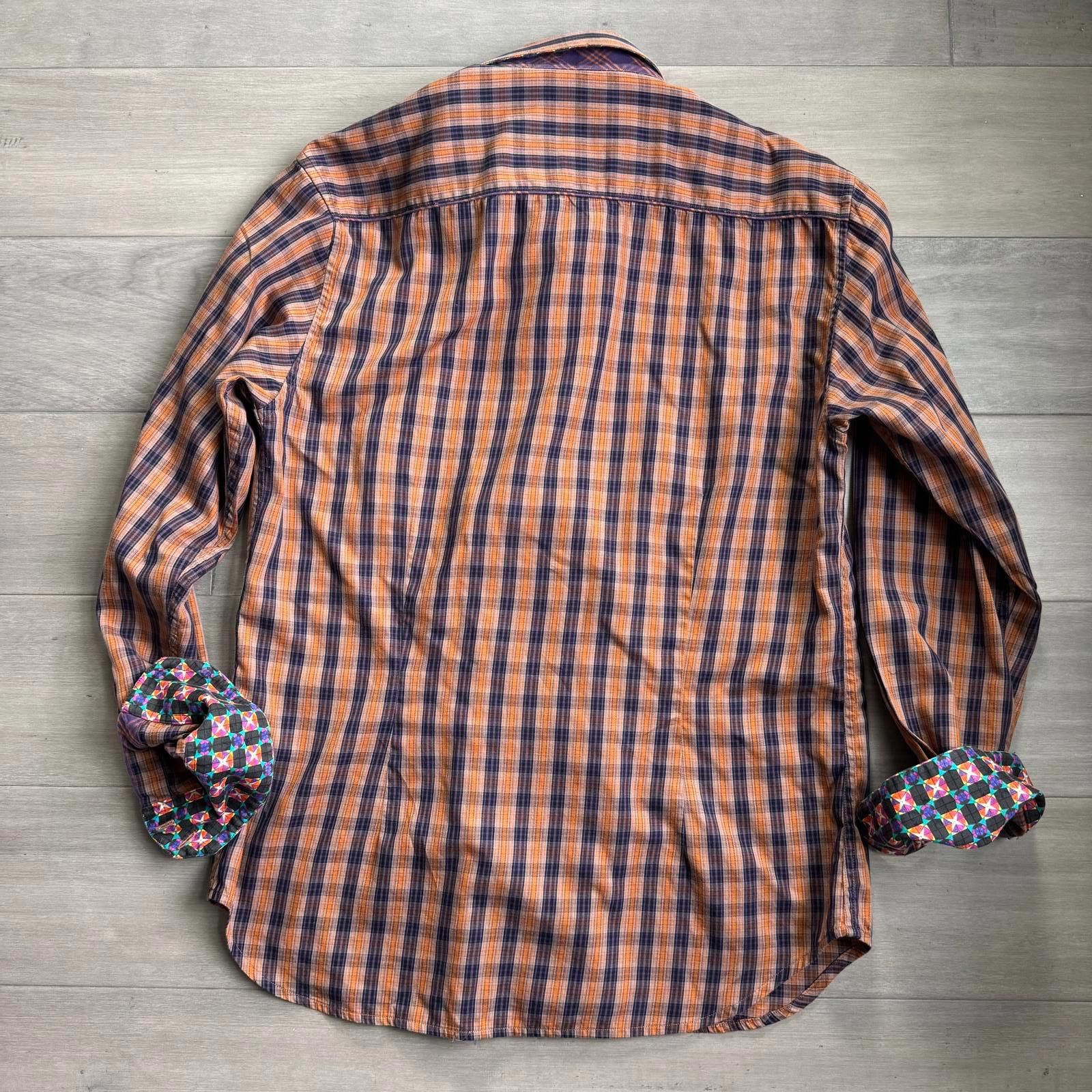 Robert Graham Robert Graham Men's Button-Up Shirt Plaid Euro Fit Size L Size US L / EU 52-54 / 3 - 8 Thumbnail