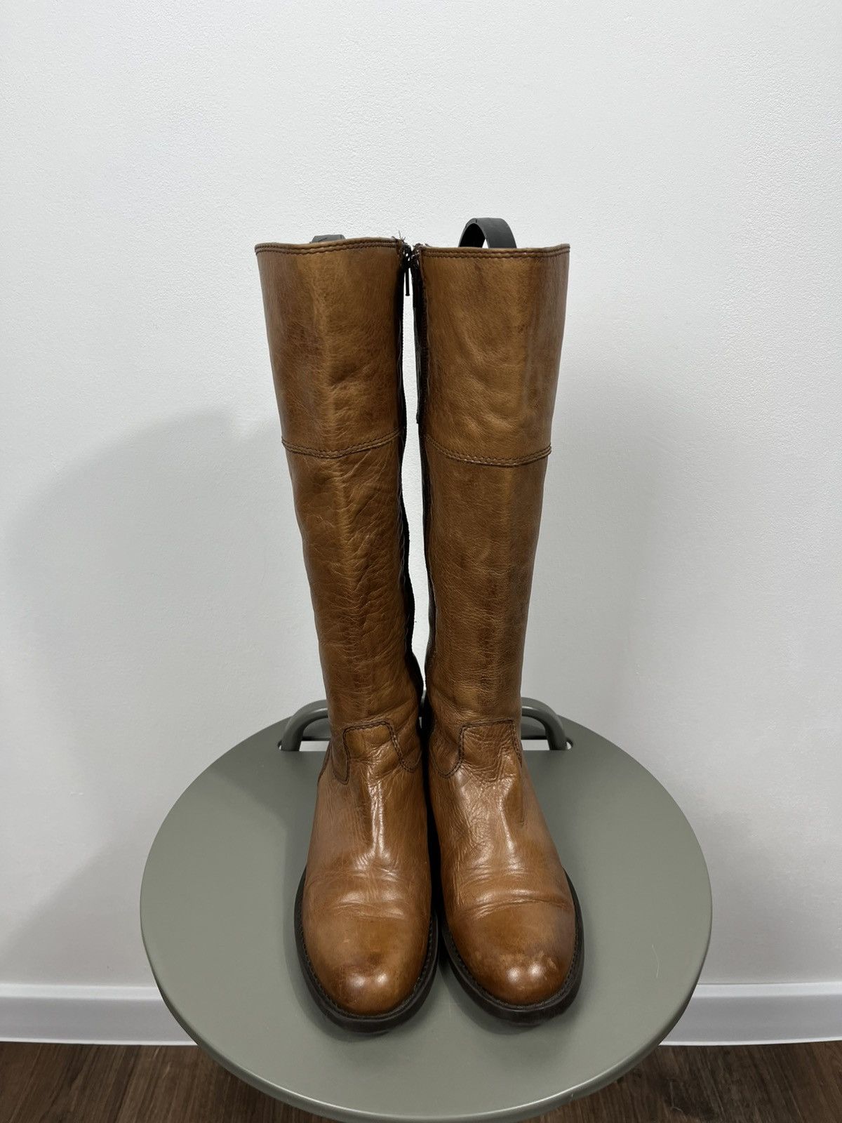 Other Western Leather Knee High Boots Brown EU 37 Size US 6 / IT 36 - 9 Thumbnail