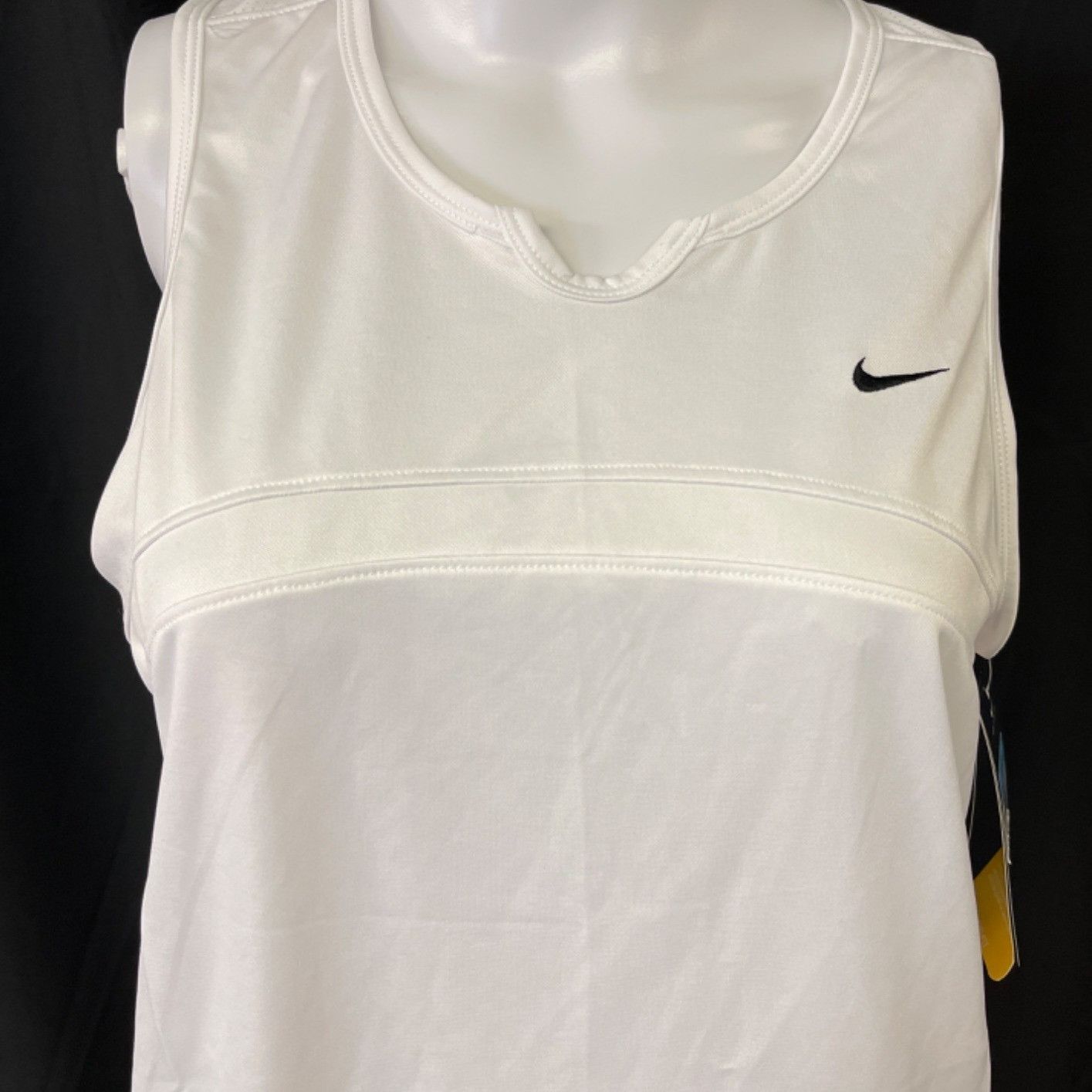 Nike Nike Dri-Fit Women's White Tennis Shirt/Tank Top Sz M SKU 46 Size M / US 6-8 / IT 42-44 - 3 Thumbnail