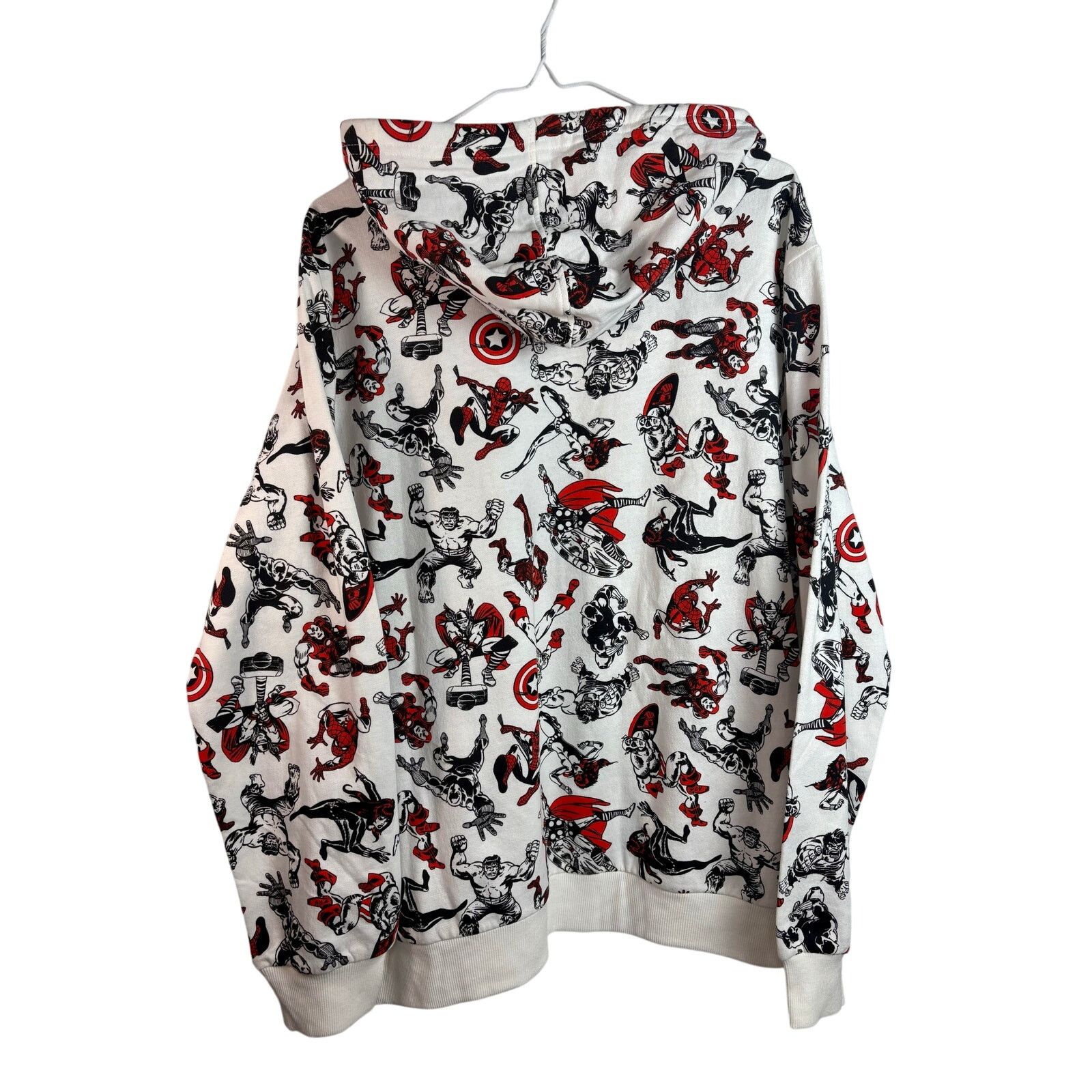 Marvel Comics NWOT Marvel Hoodie, Sz. Large (wht/blk/red) Size US L / EU 52-54 / 3 - 2 Thumbnail